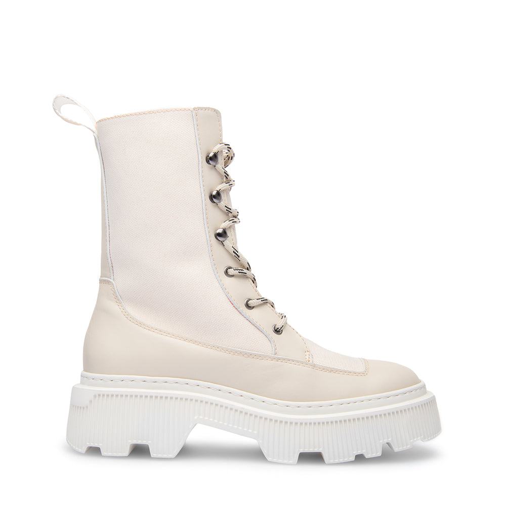 Caroline Creme High Chunky Boots LAST1732 - 1