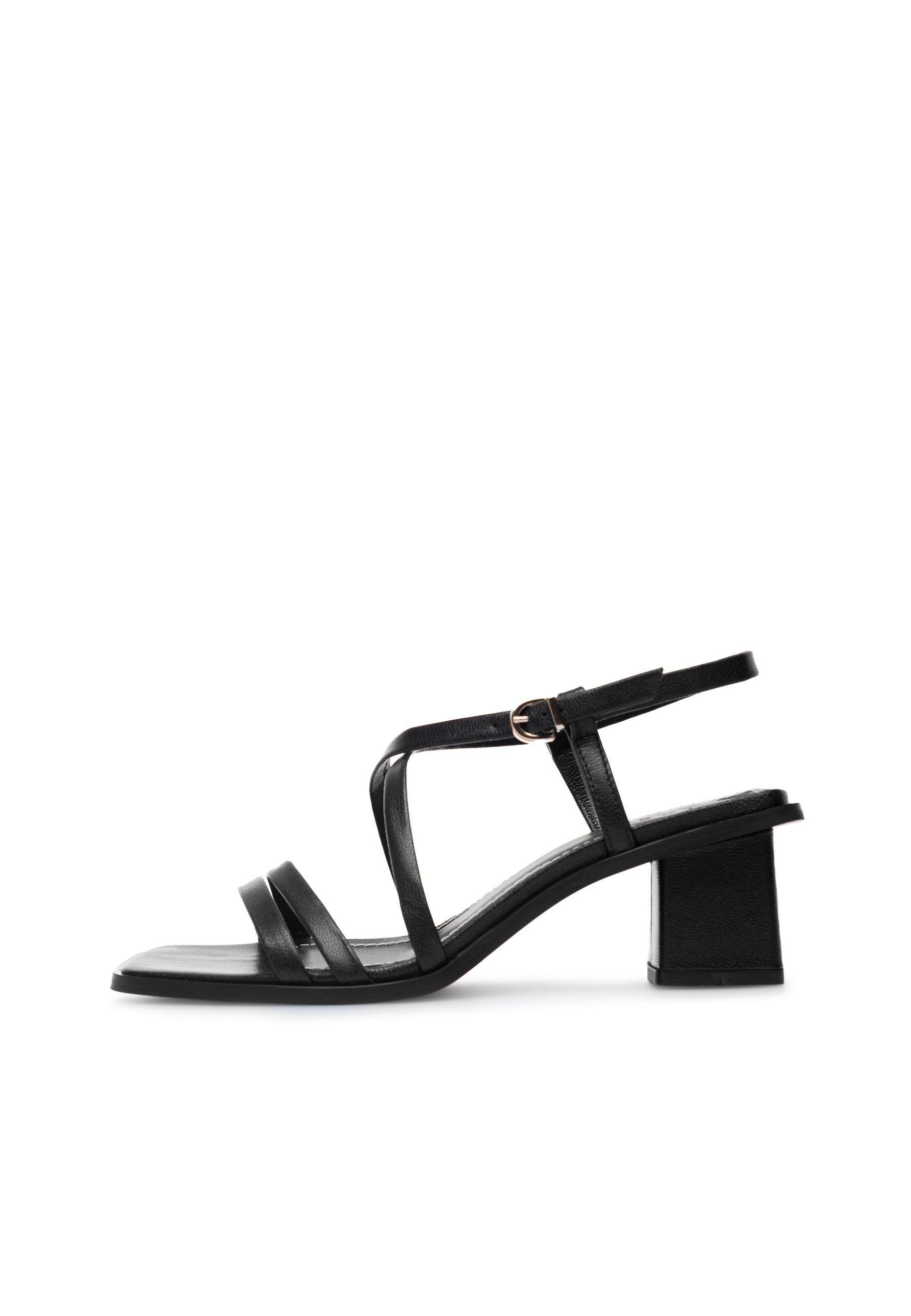 LÄST Carrie - Leather - Black Metallic Sandals Black