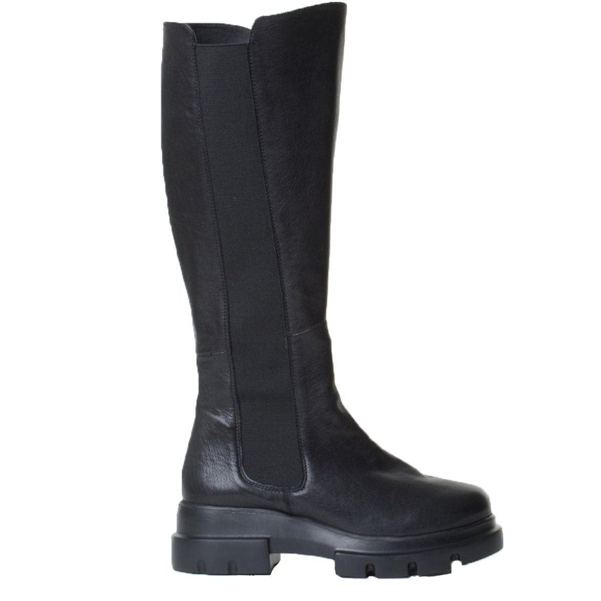 Tommy Long Black Combat Boots TOMMYL-BLK - 1