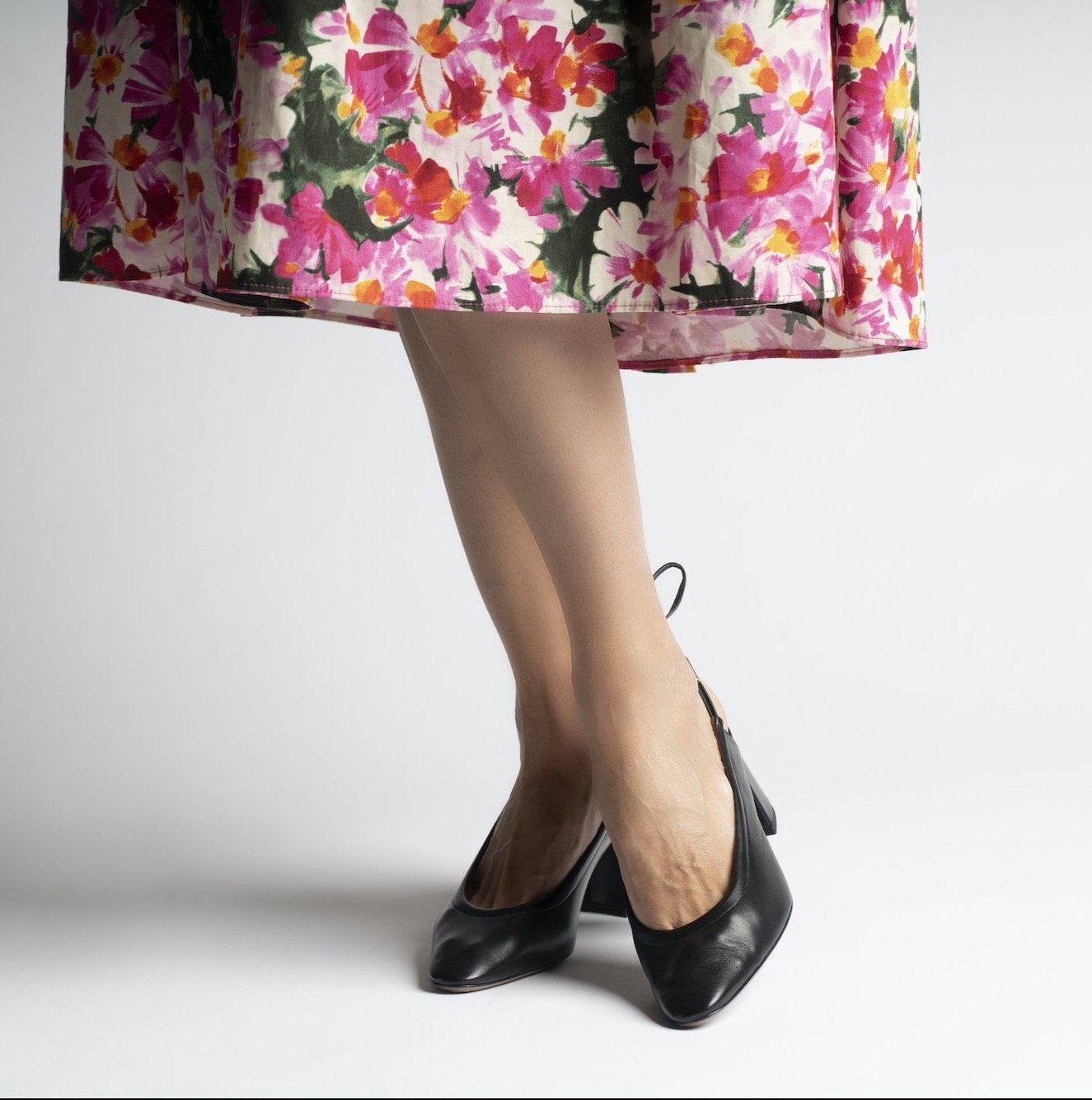 Slingback Shoes In Lux Black Nappa Heels - 2
