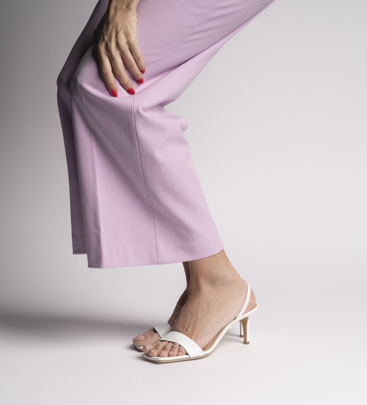 Gifu Nappa White Leather Sandals - 4