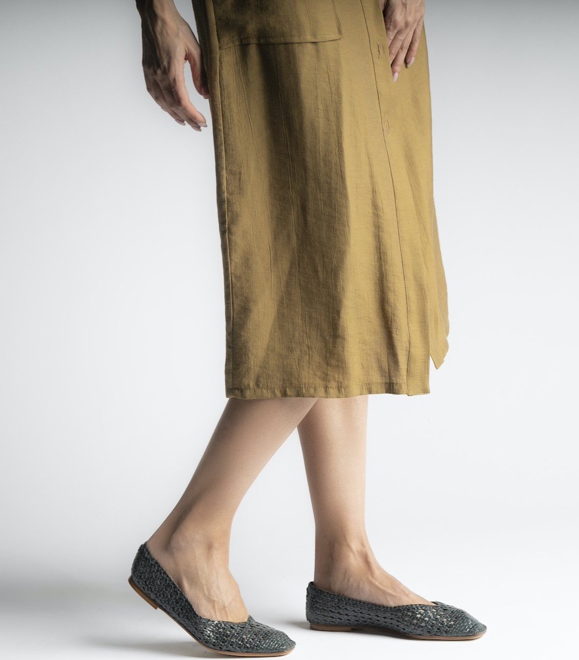 Corfu Jeans Braided Flats - 5