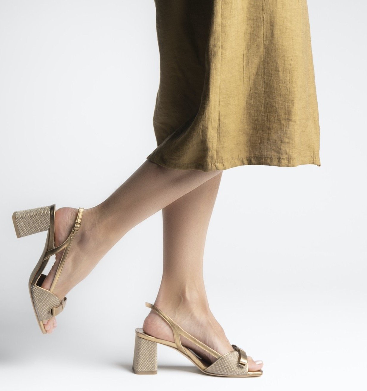 Luxor Bow Glitter Sandals Heels - 5
