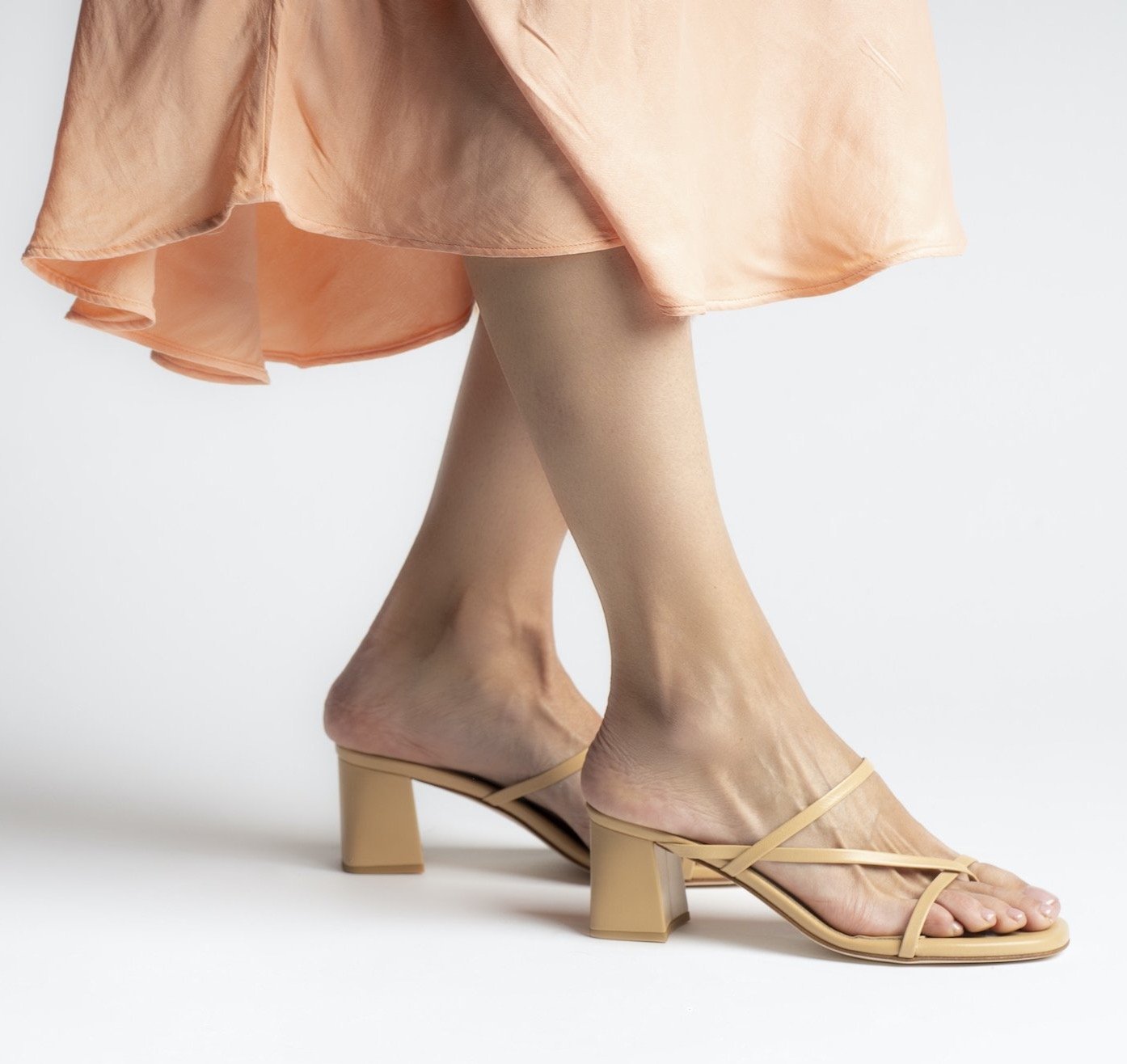 Nature Nude Leather Sandals - 6