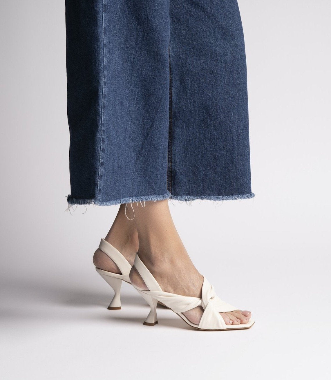 Asami Cream Soft Nappa Sandals - 2