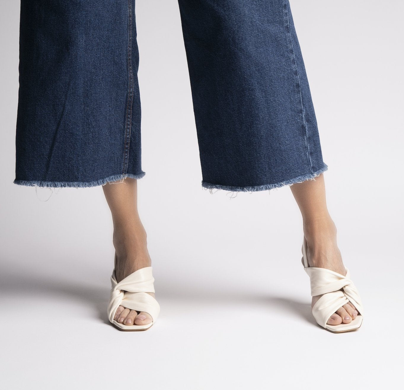 Asami Cream Soft Nappa Sandals - 3