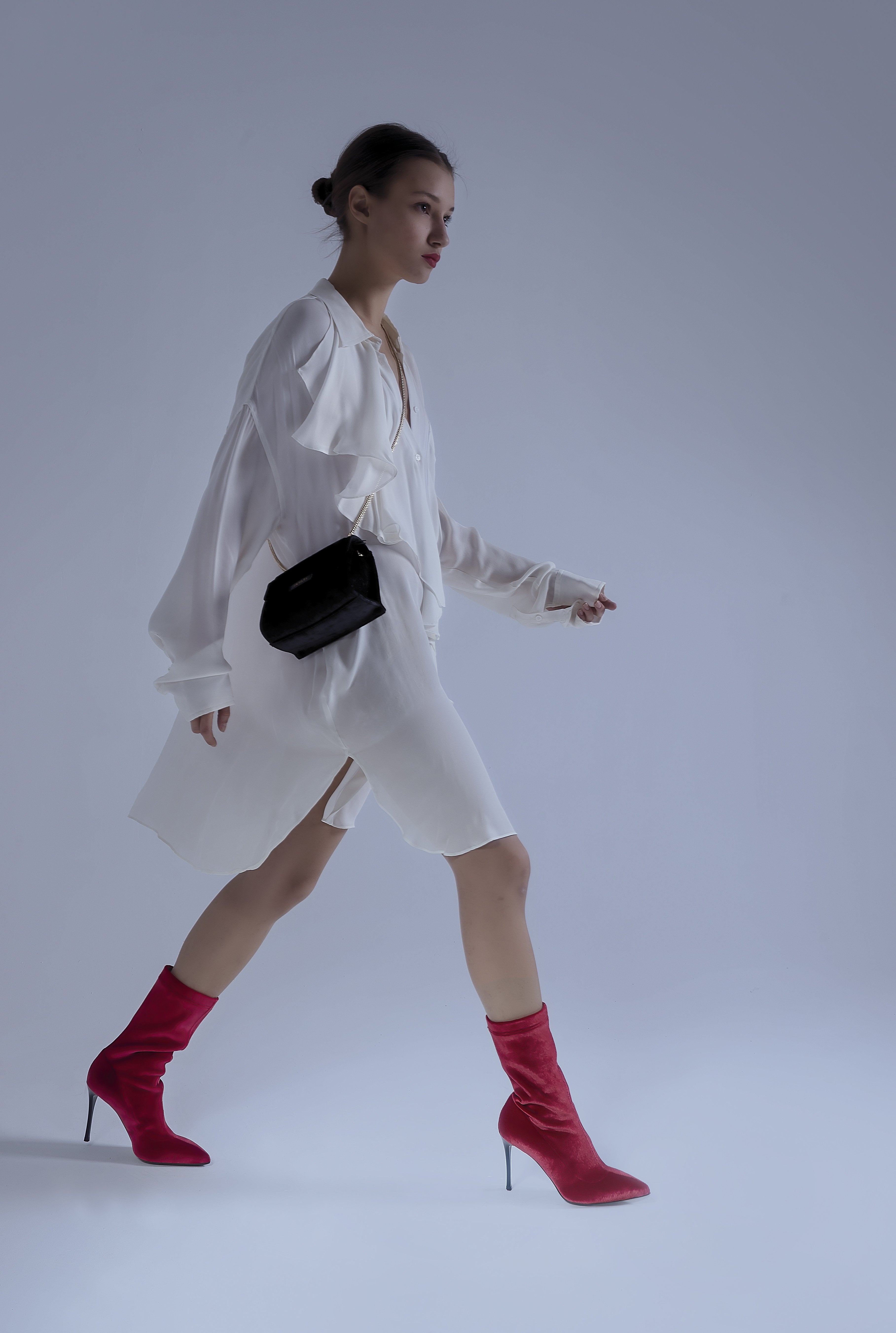 Rosso Velour Boots - 4