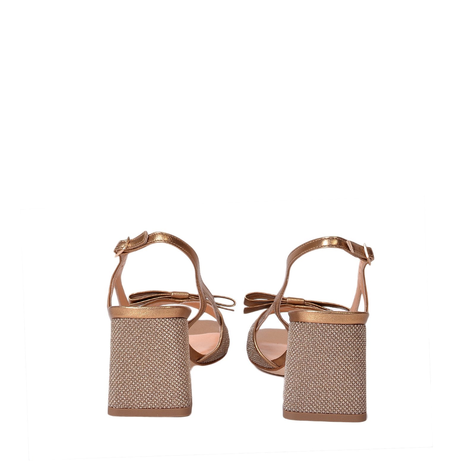 Luxor Bow Glitter Sandals Heels 1103/Gold - 7