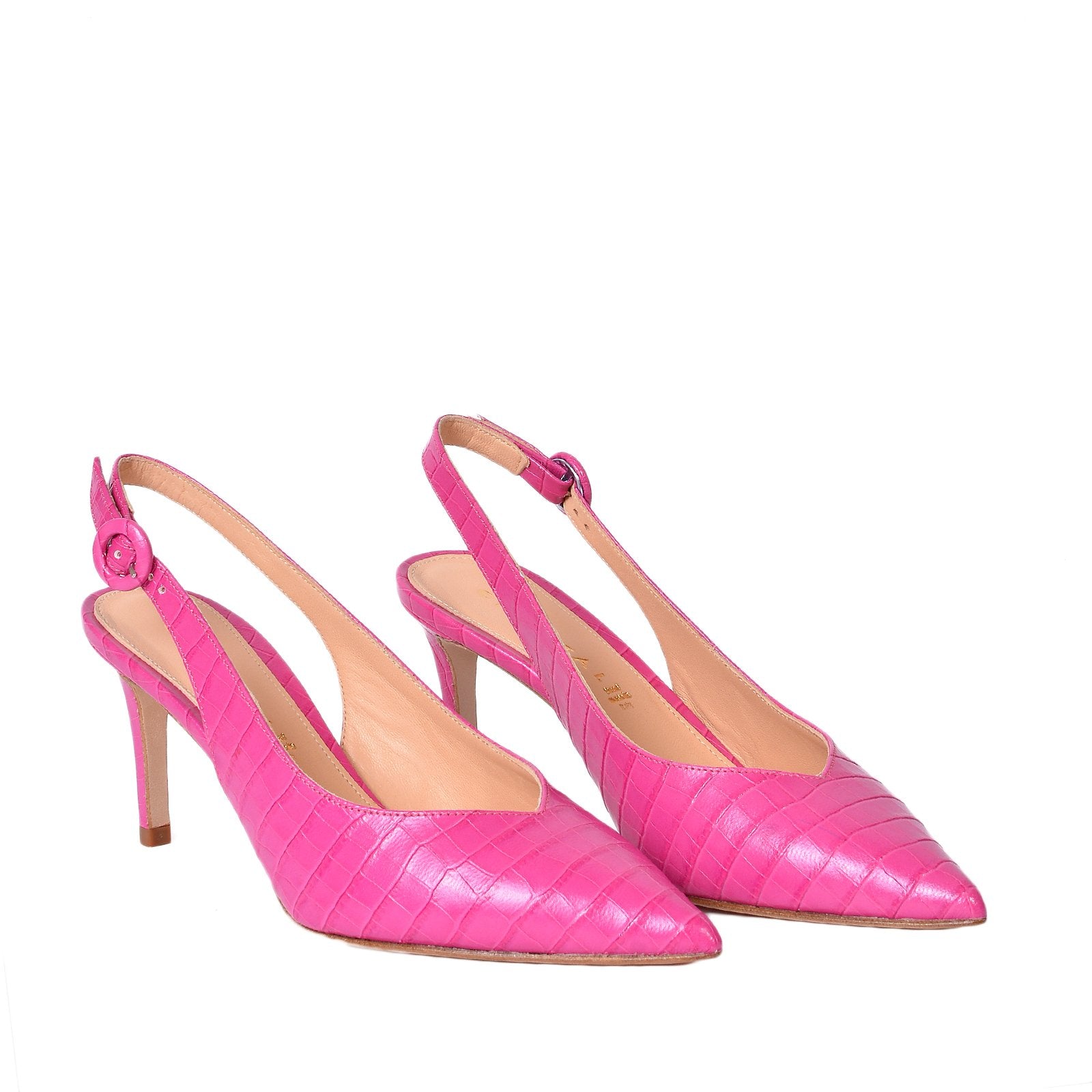 Cocco Fuchsia Sling Back Pumps Heels 1039/Fuchsia - 3