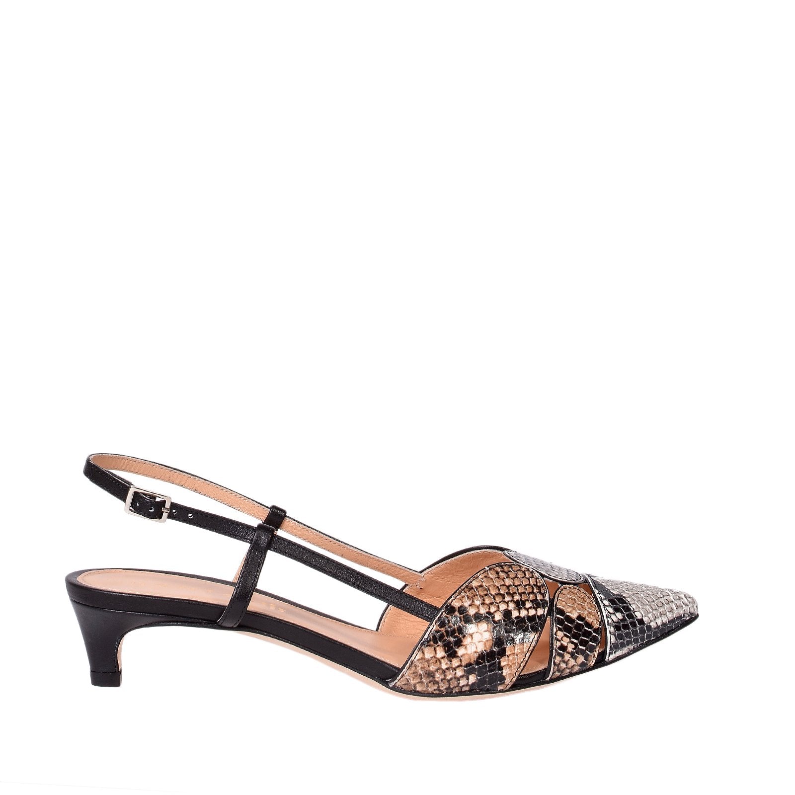 Tomaia Snake Sling Back Mid Heels 1081/Snake - 1