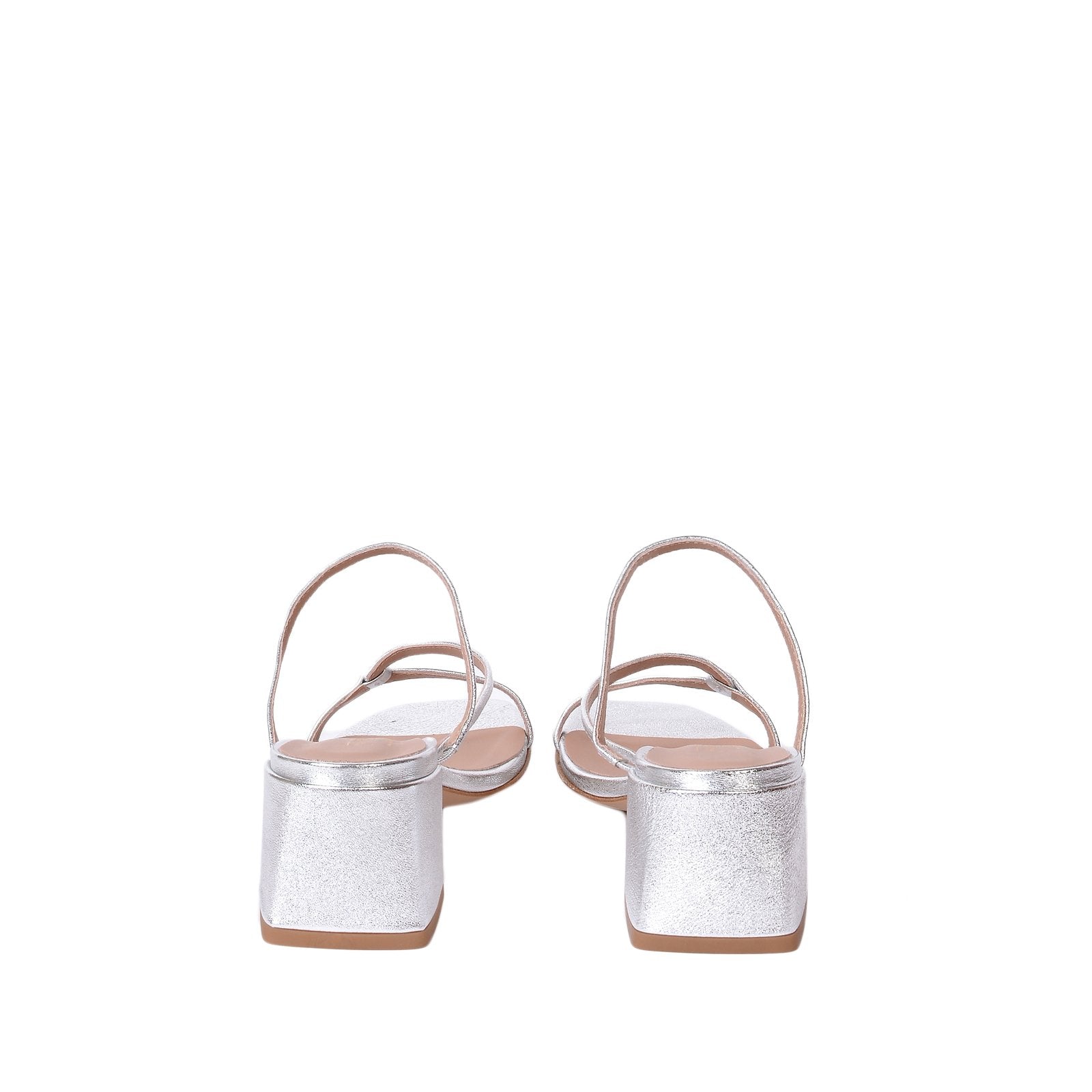 Perla Silver Metallic Leather Sandals 790-014-1 - 4