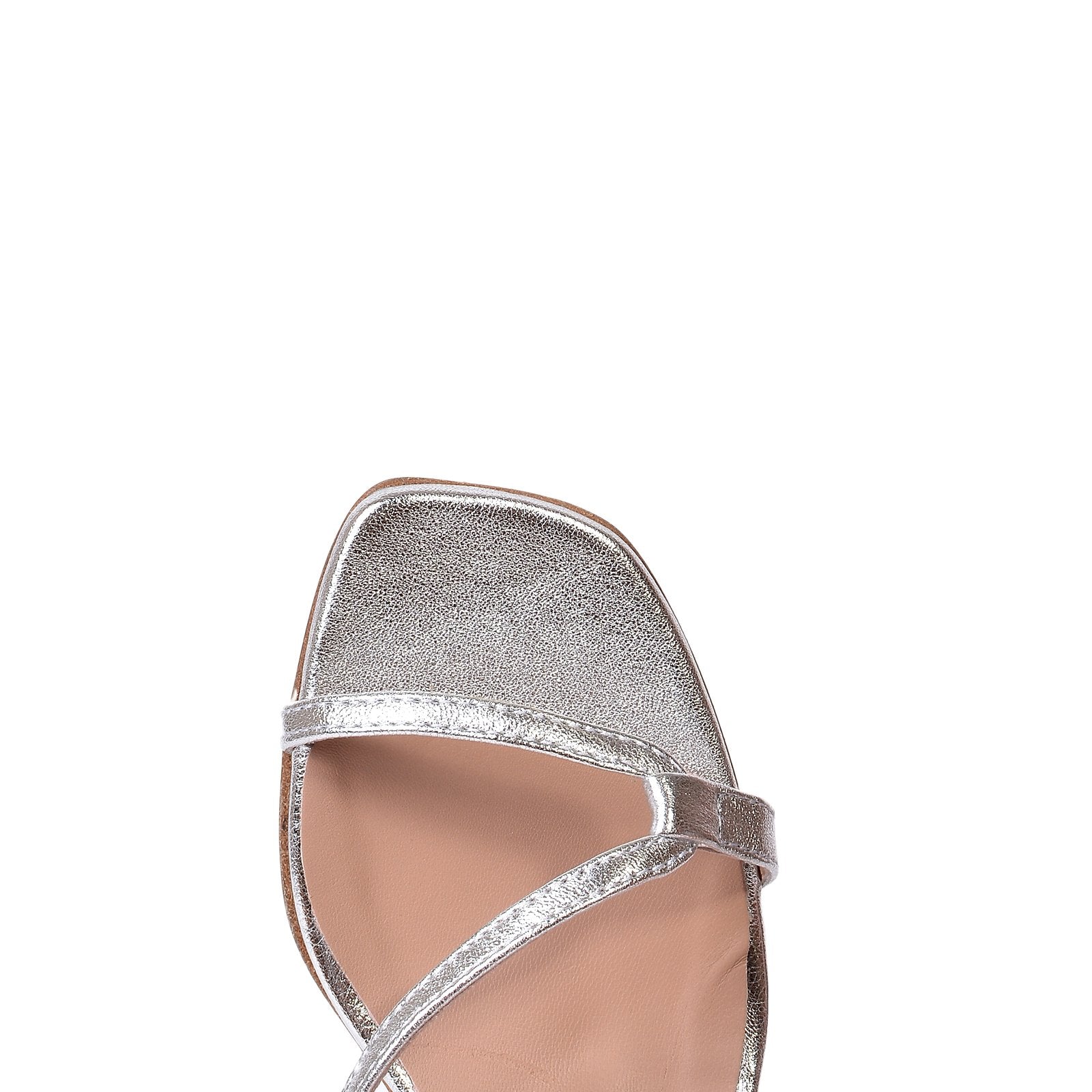 Perla Silver Metallic Leather Sandals 790-014-1 - 5