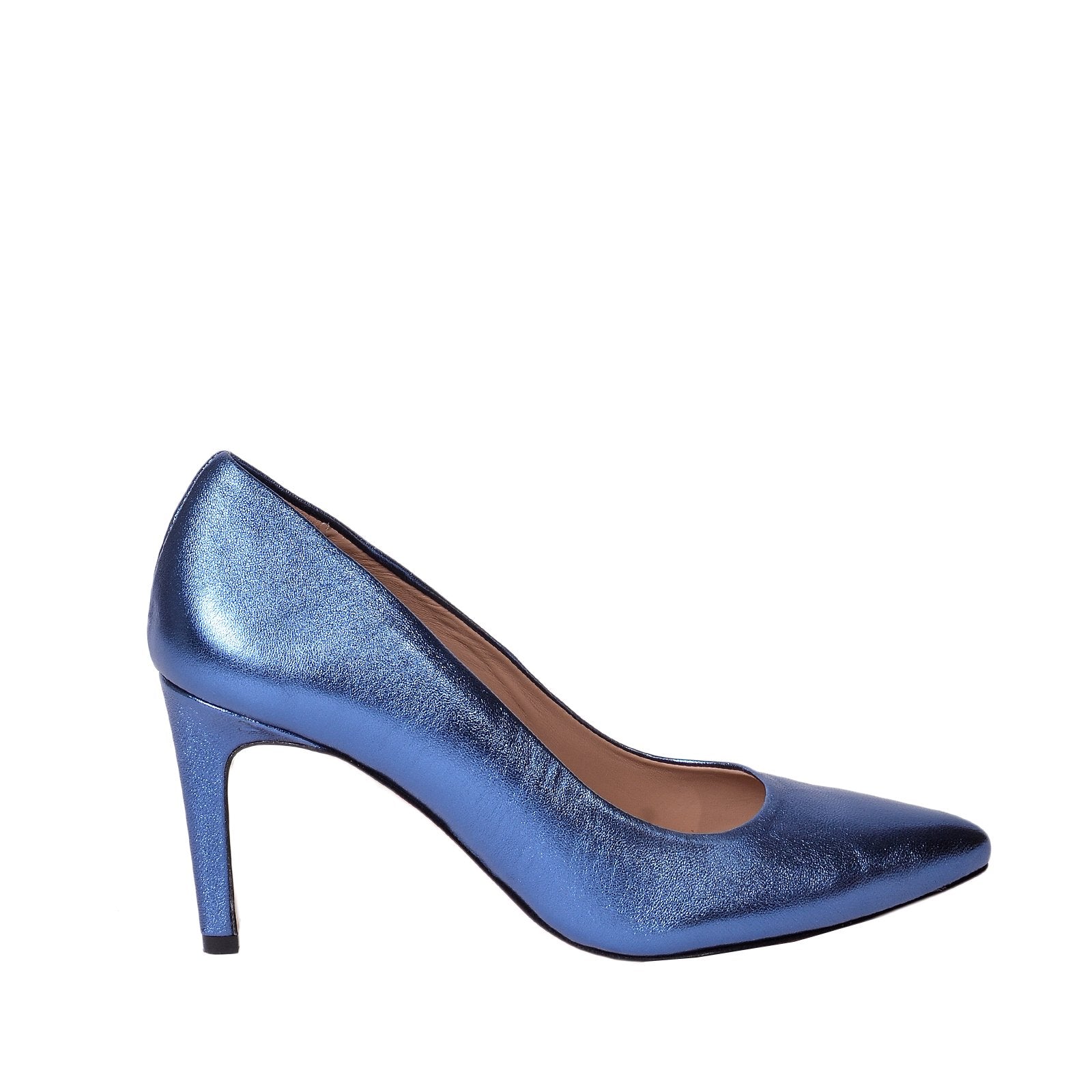 Rosa Blue Metallic Leather Pumps Heels 790-006-1 - 1