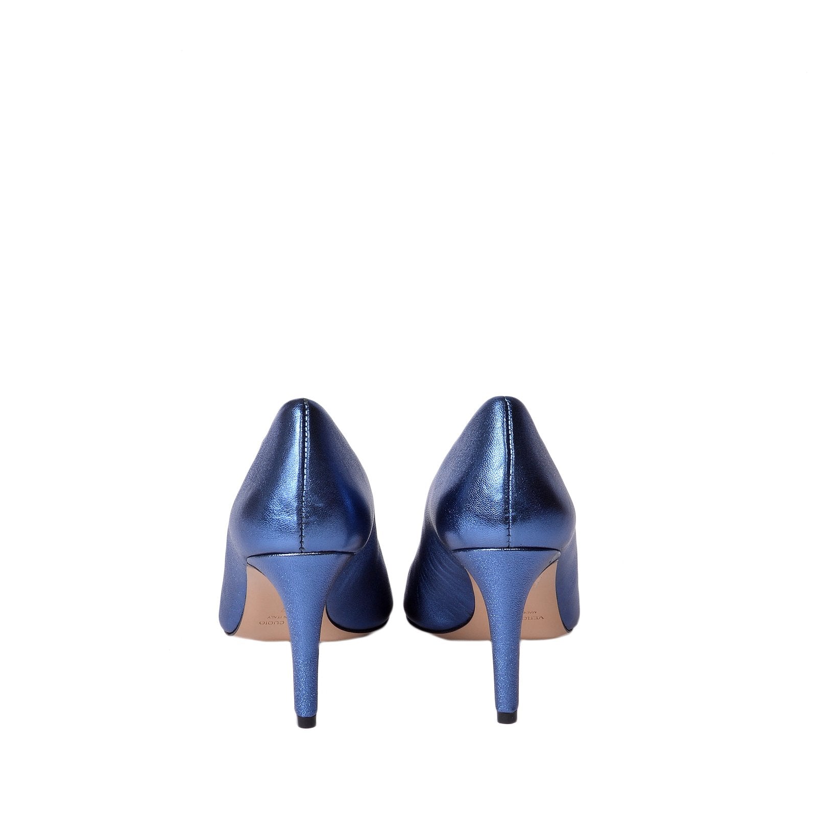 Rosa Blue Metallic Leather Pumps Heels 790-006-1 - 4