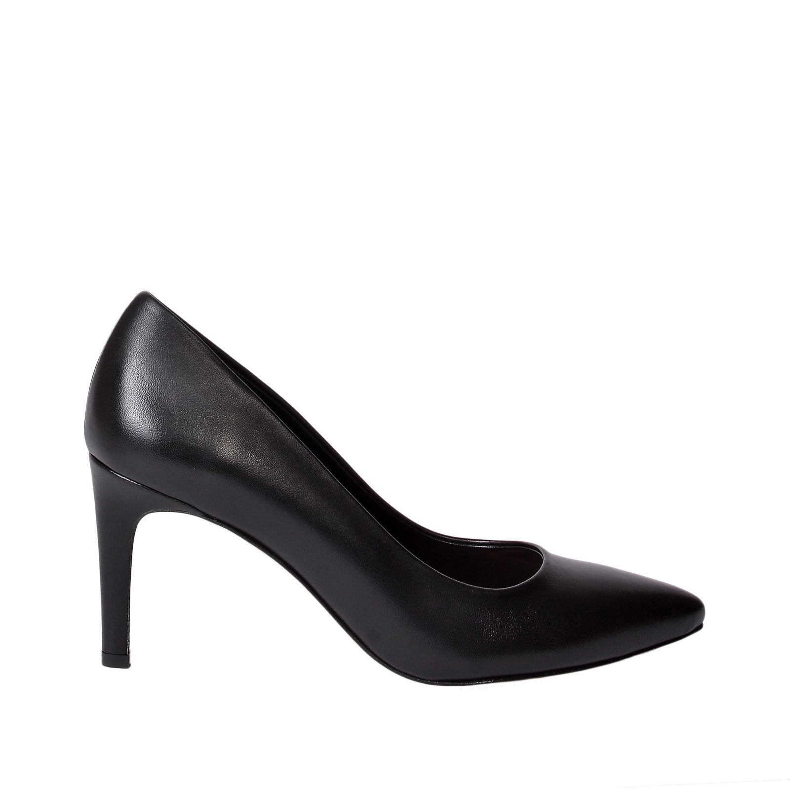 Rosa Black Nappa Leather Pumps Heels 790-003-1 - 1