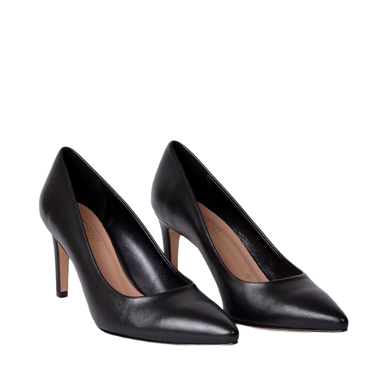 Rosa Black Nappa Leather Pumps Heels 790-003-1 - 2