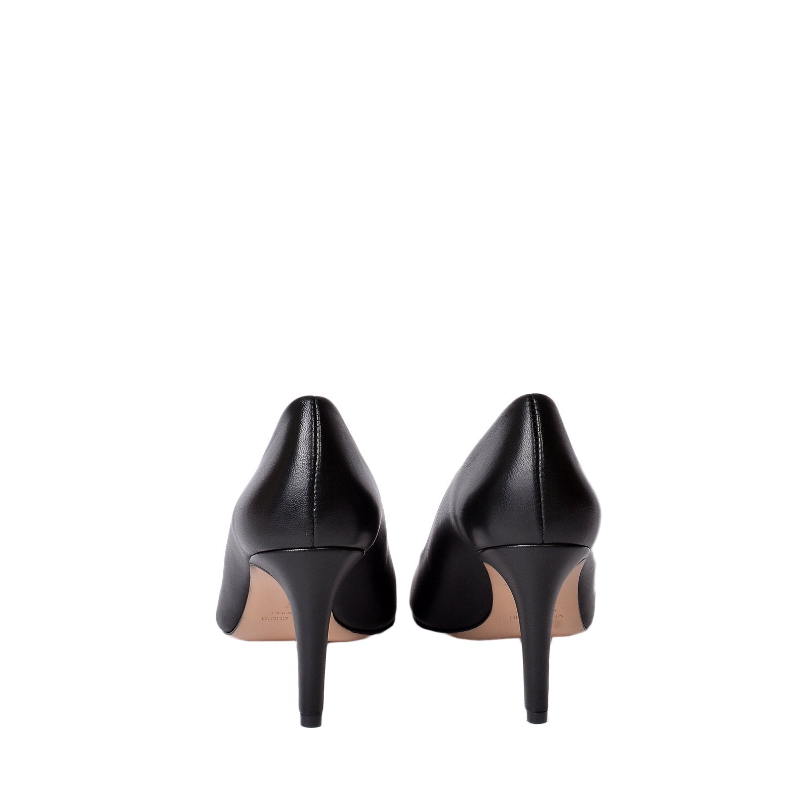 Rosa Black Nappa Leather Pumps Heels 790-003-1 - 4