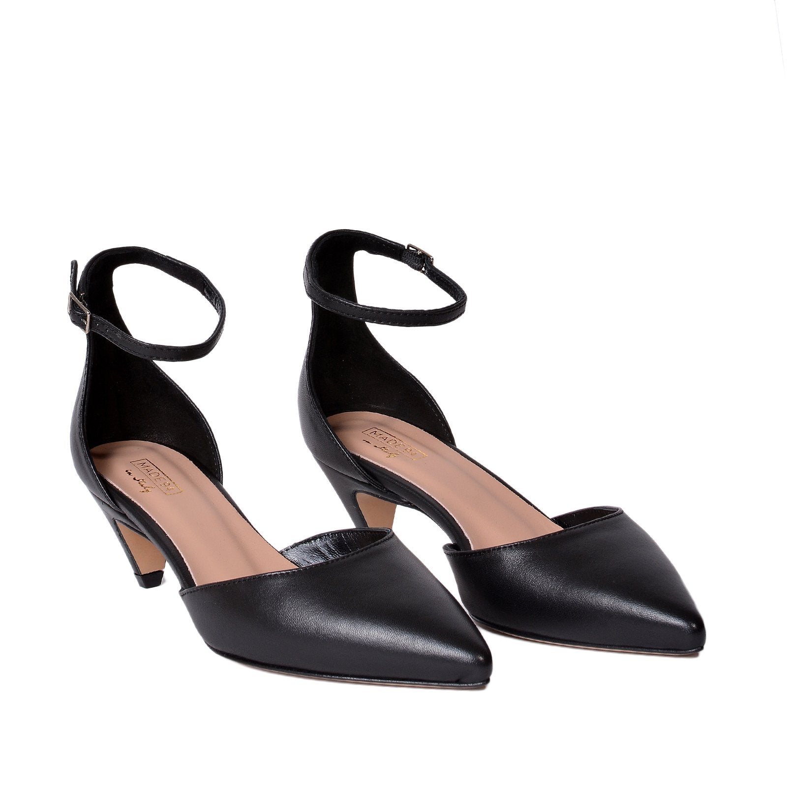 Viki Black Nappa Leather Shoes Heels 790-007-1 - 2