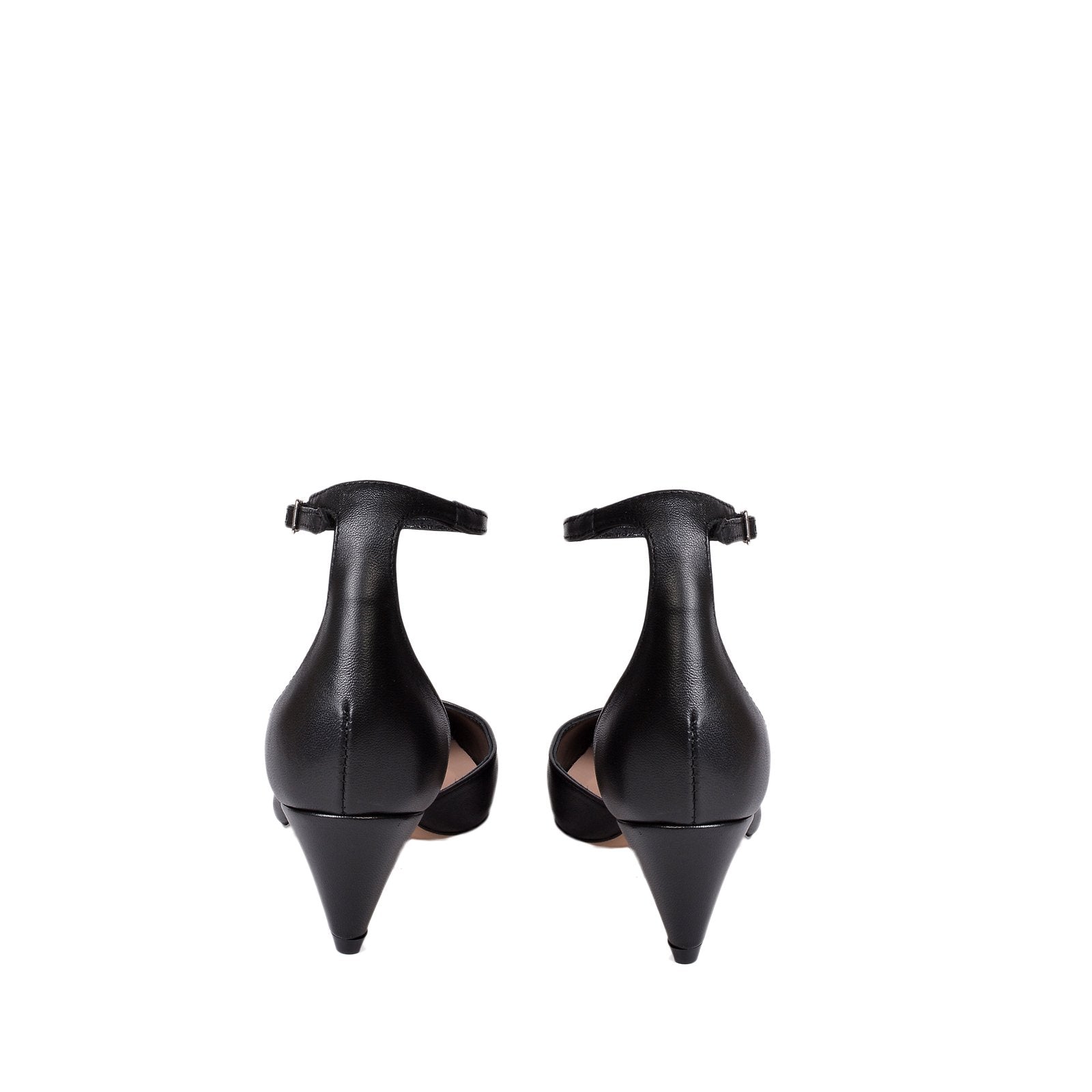 Viki Black Nappa Leather Shoes Heels 790-007-1 - 4