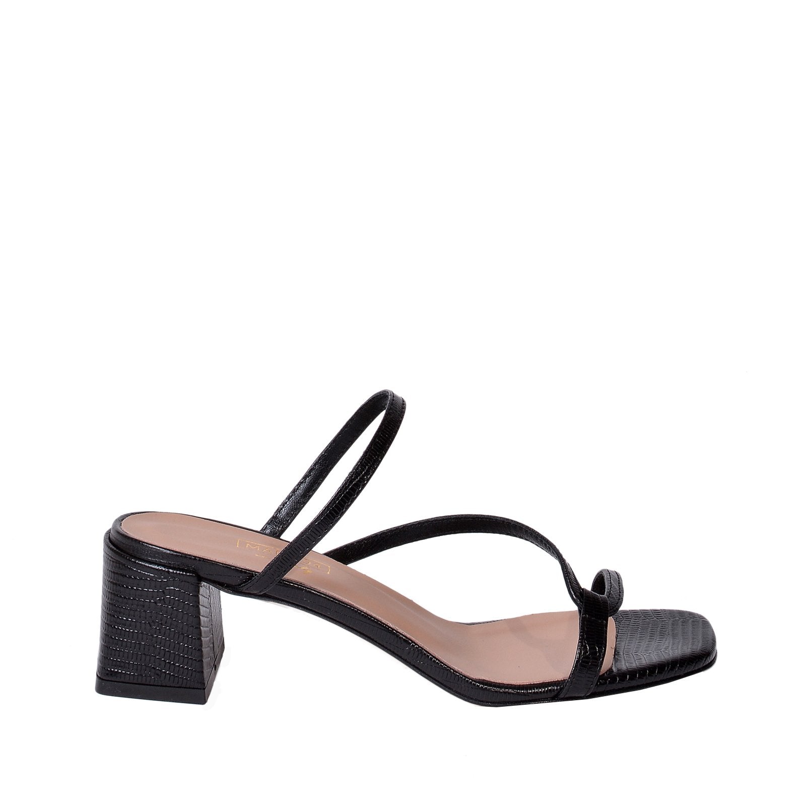 Perla Black Tejus Leather Sandals 790-009-1 - 1