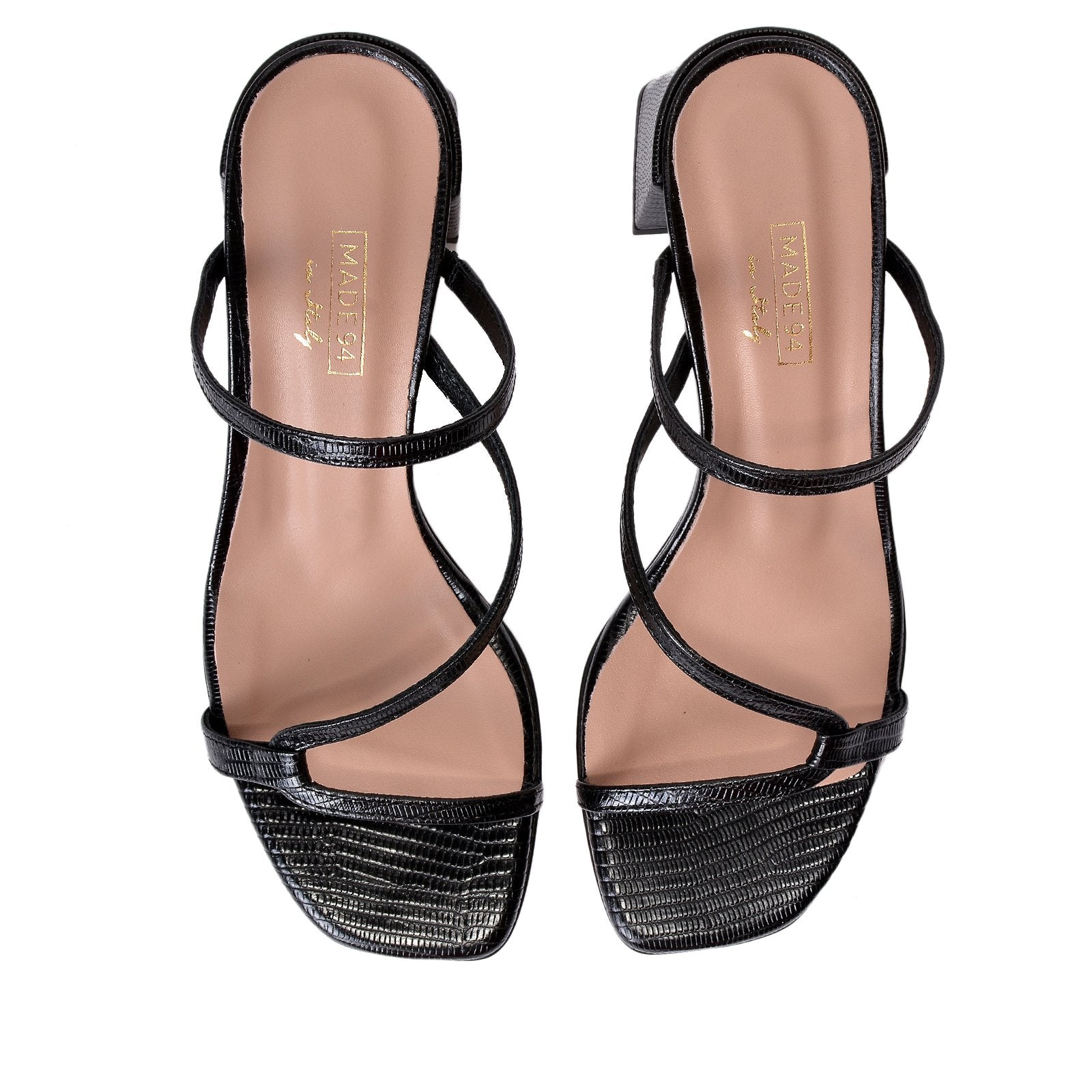 Perla Black Tejus Leather Sandals 790-009-1 - 4
