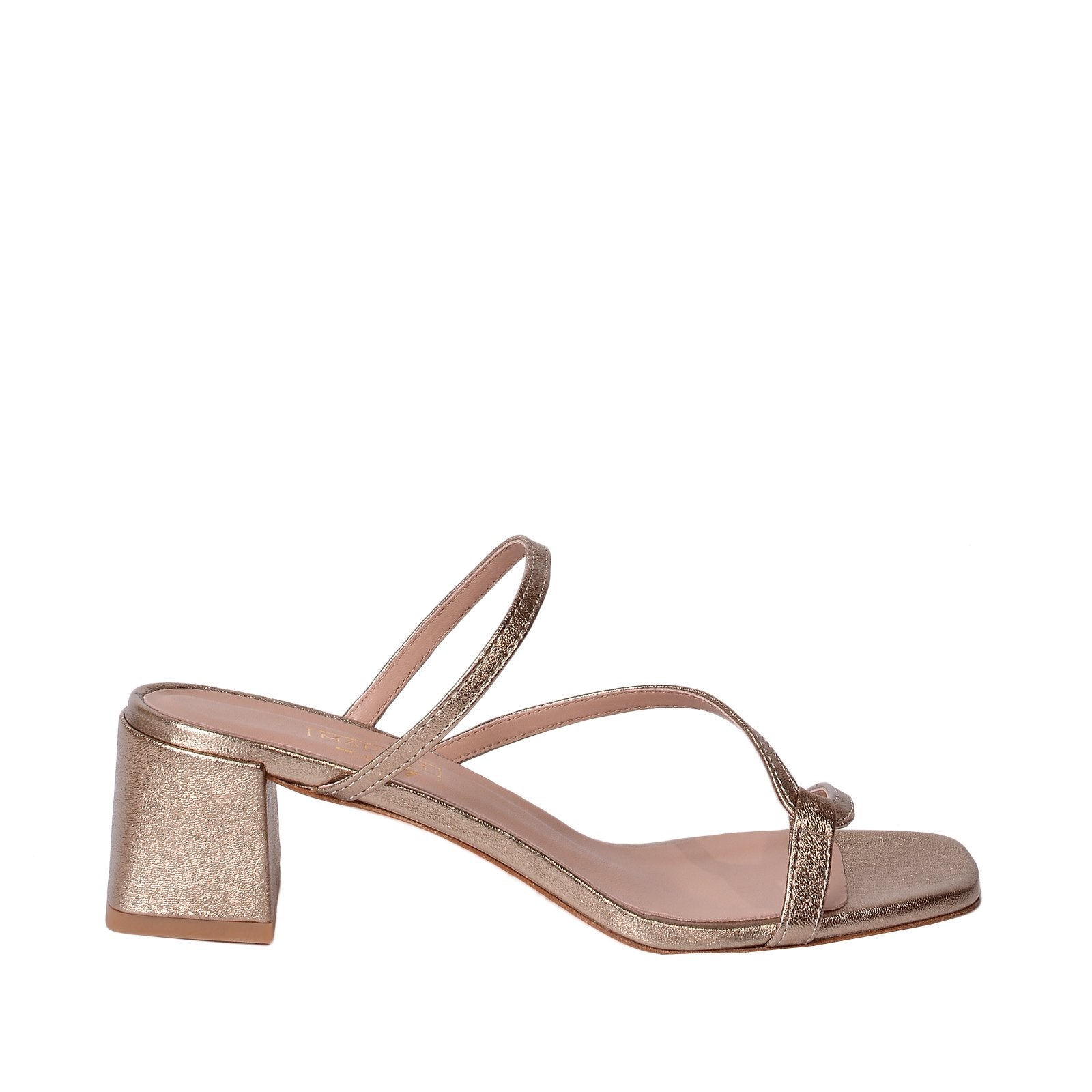 Perla Gold Metallic Leather Sandals 790-013-1 - 1