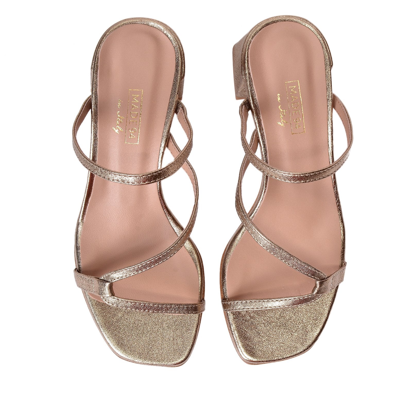 Perla Gold Metallic Leather Sandals 790-013-1 - 4