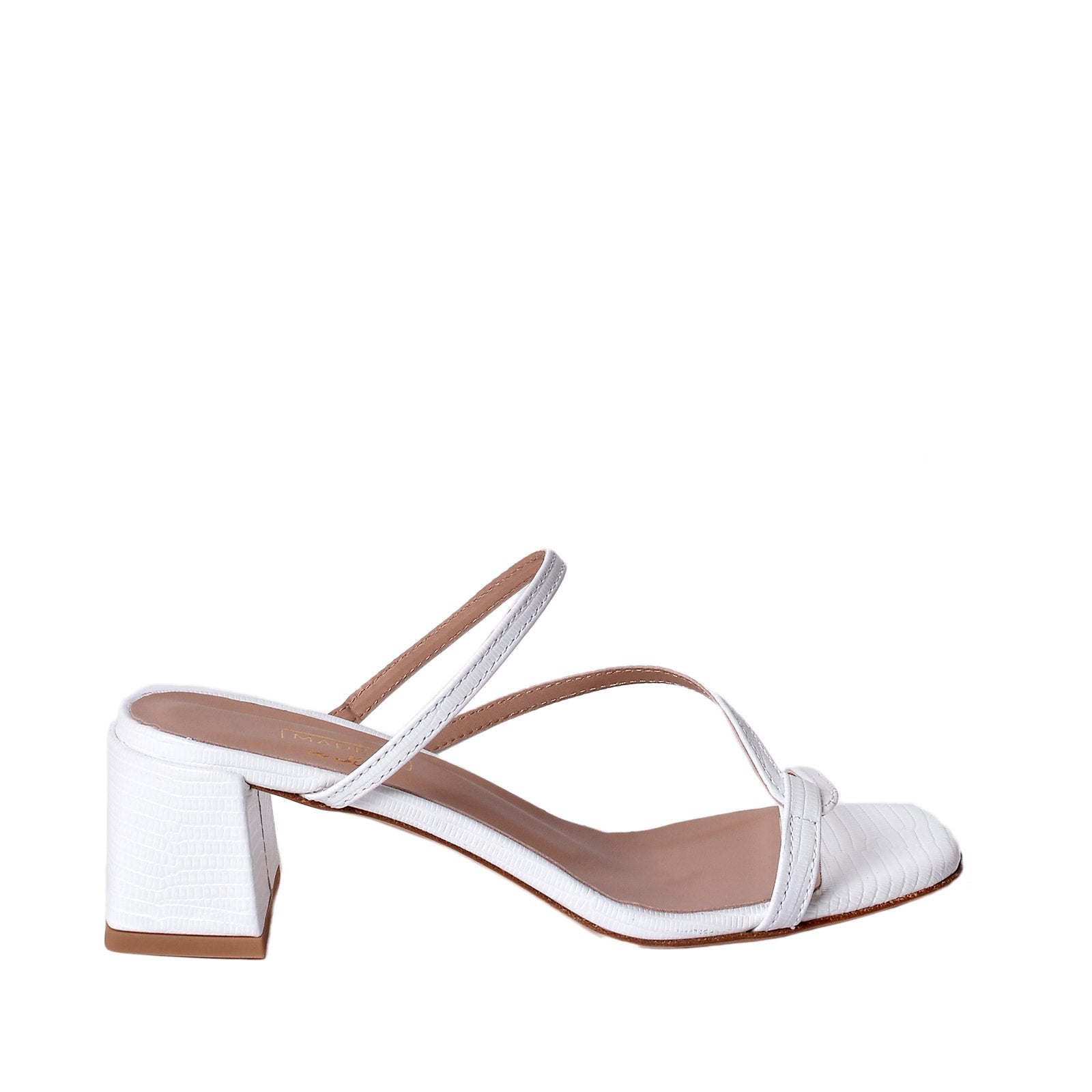 Perla White Tejus Leather Sandals 790-010-1 - 1