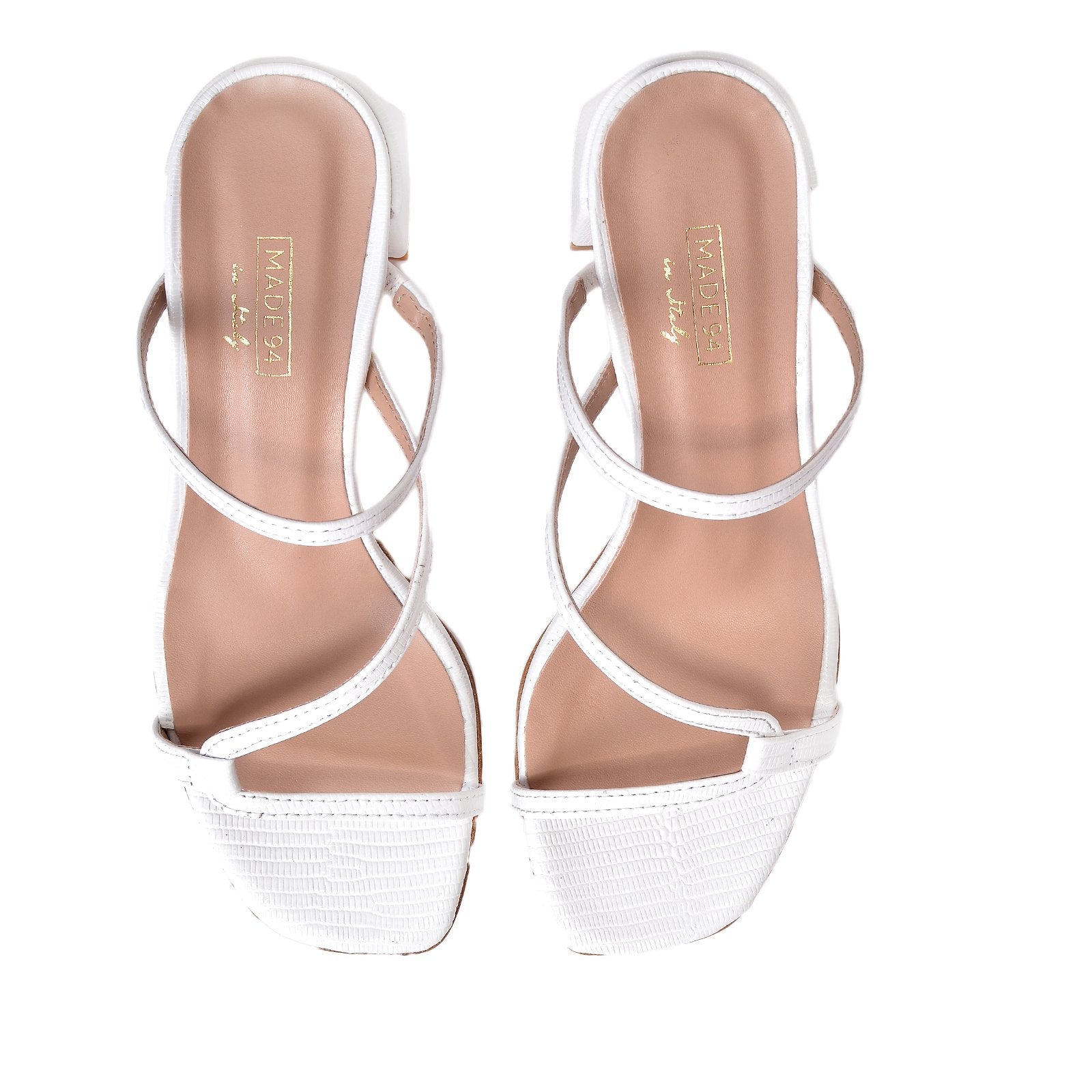 Perla White Tejus Leather Sandals 790-010-1 - 4