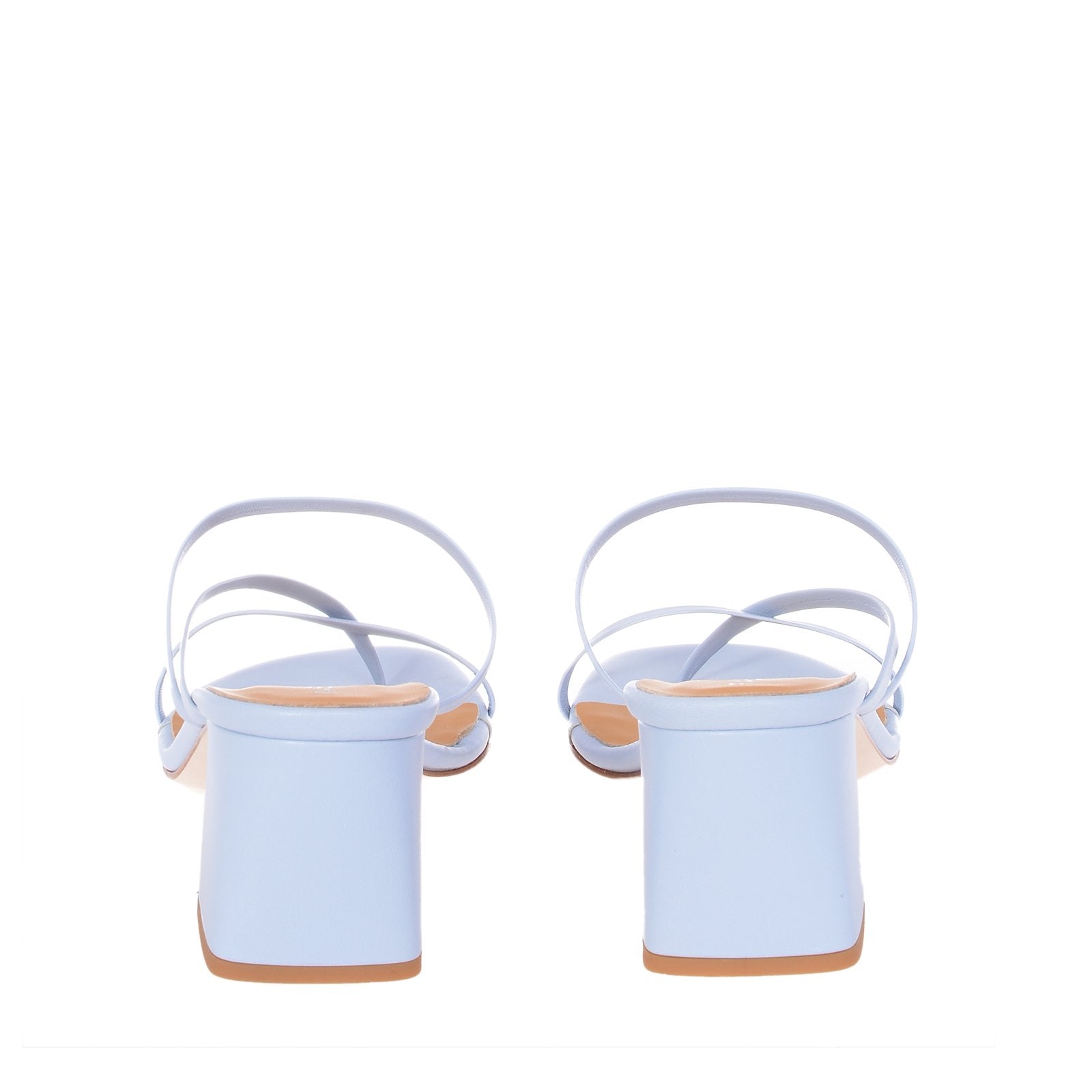 Nature Sky Blue Leather Sandals NUVOLA6983 - 4