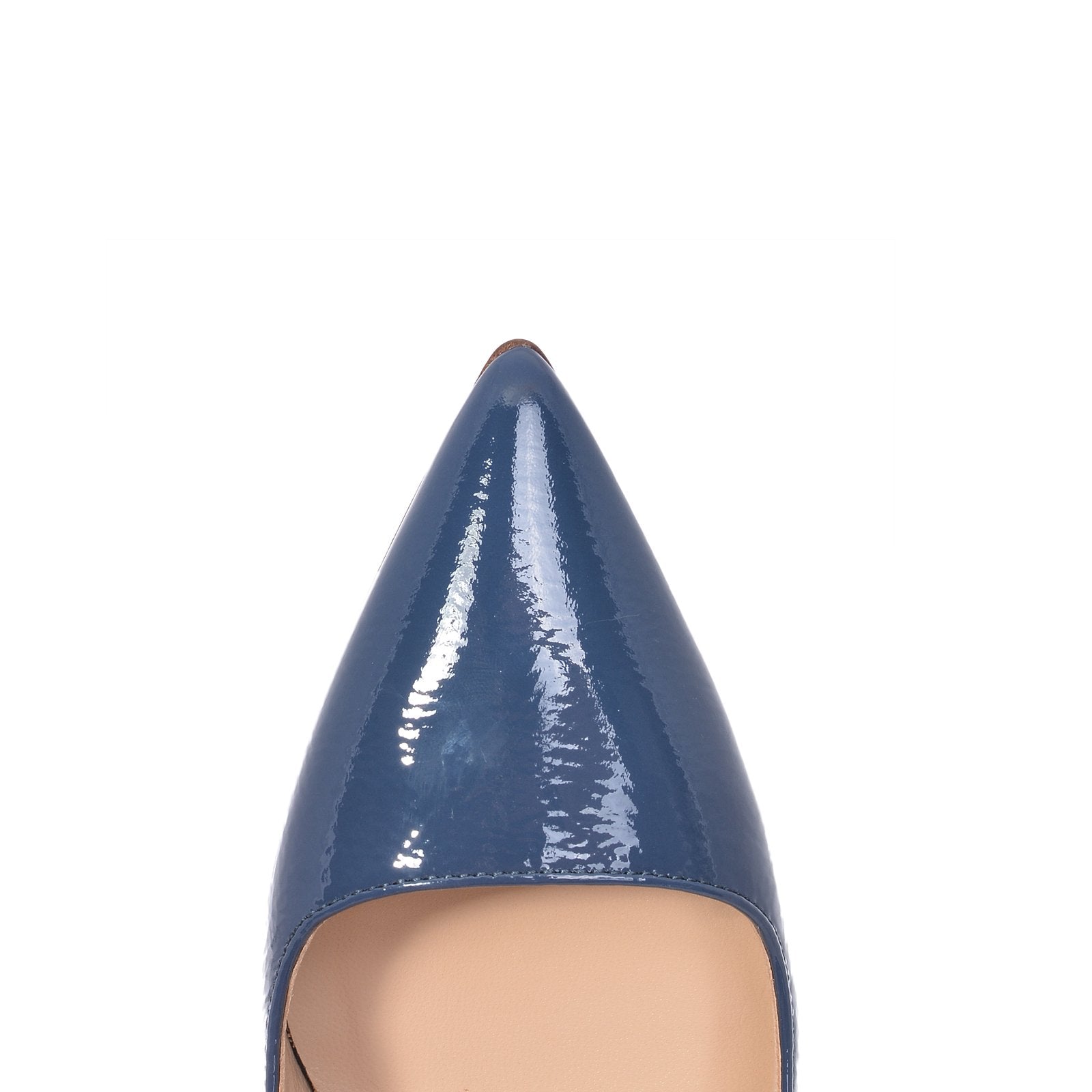 Naplak Leather Slingback Shoes In Navy Heels NAVY87735 - 9
