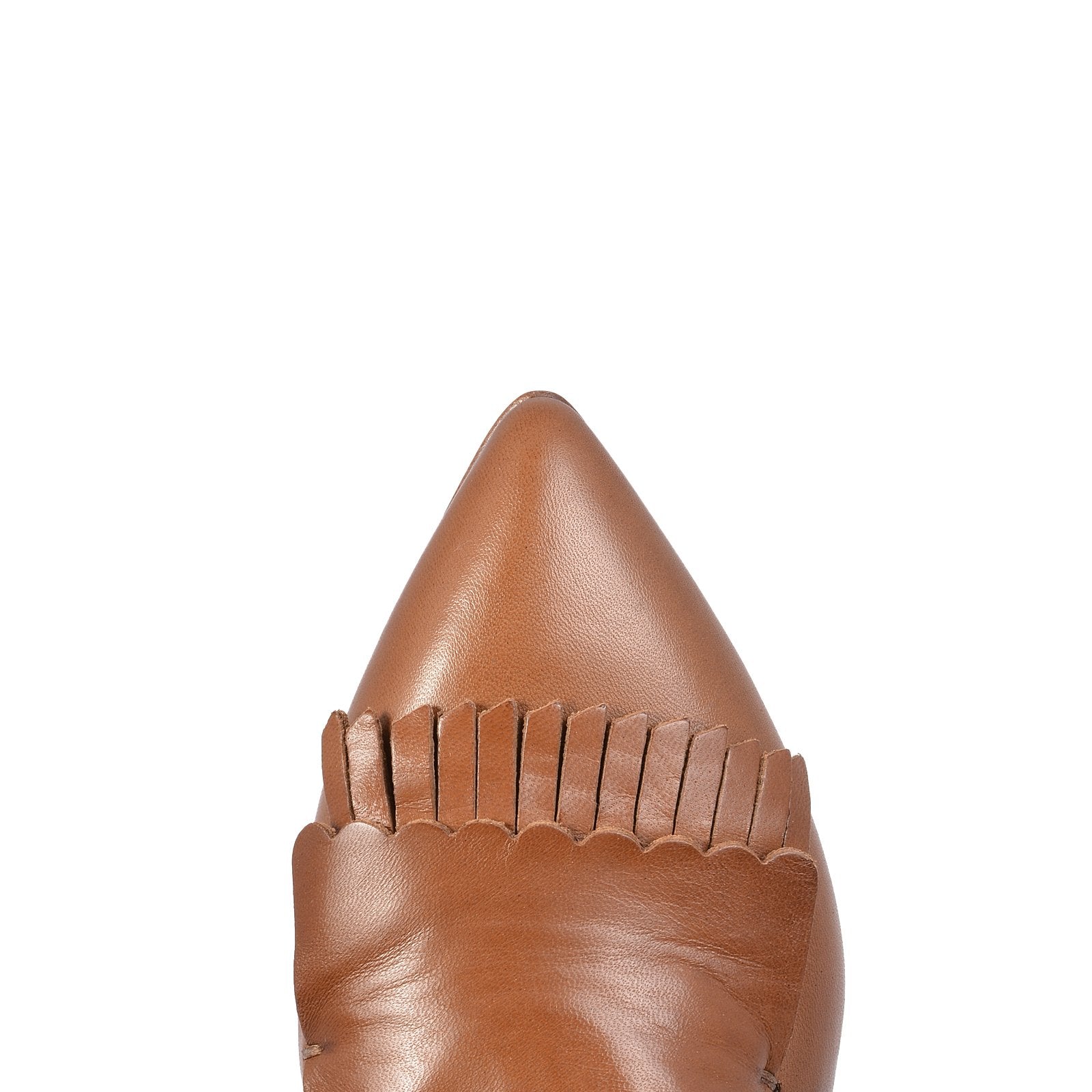 Grace Caramel Leather Loafers Flats 1744B-CARAMEL - 4