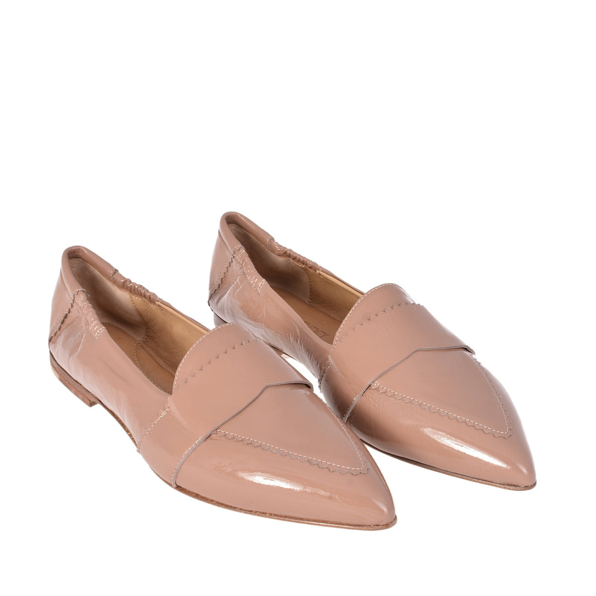Grace Antique Pink Naplak Leather Loafers Flats 1922C - 3