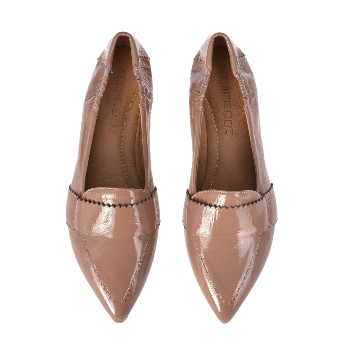 Grace Antique Pink Naplak Leather Loafers Flats 1922C - 4