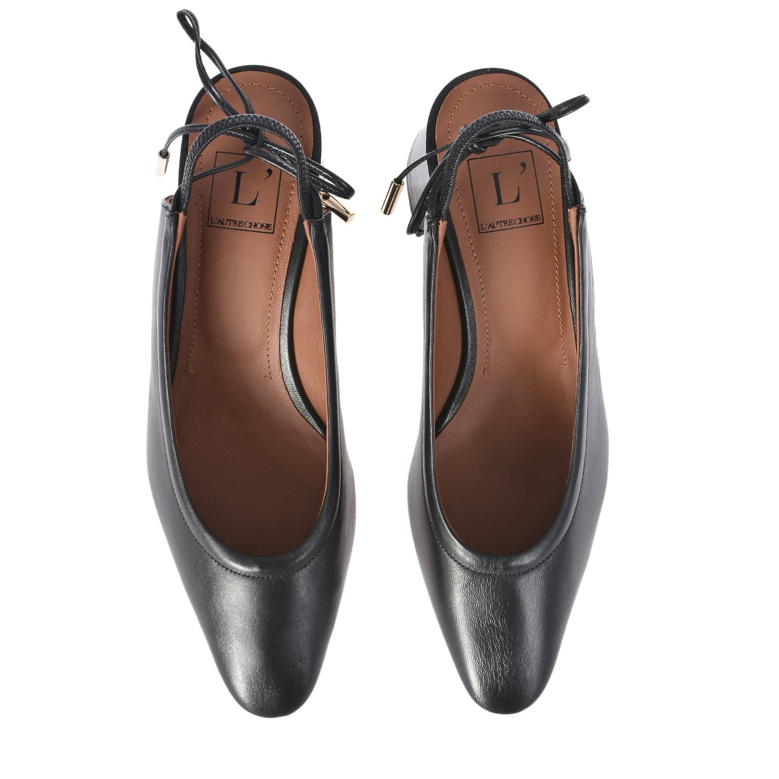 Slingback Shoes In Lux Black Nappa Heels LDL037.60CP26151001 - 4