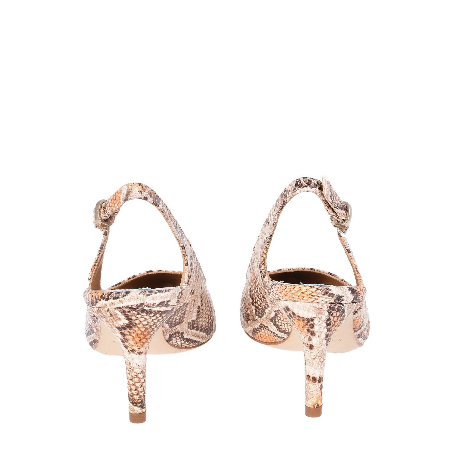 Classic Snake Sling Back Heeled Shoes Heels CHICAGO1 - 4