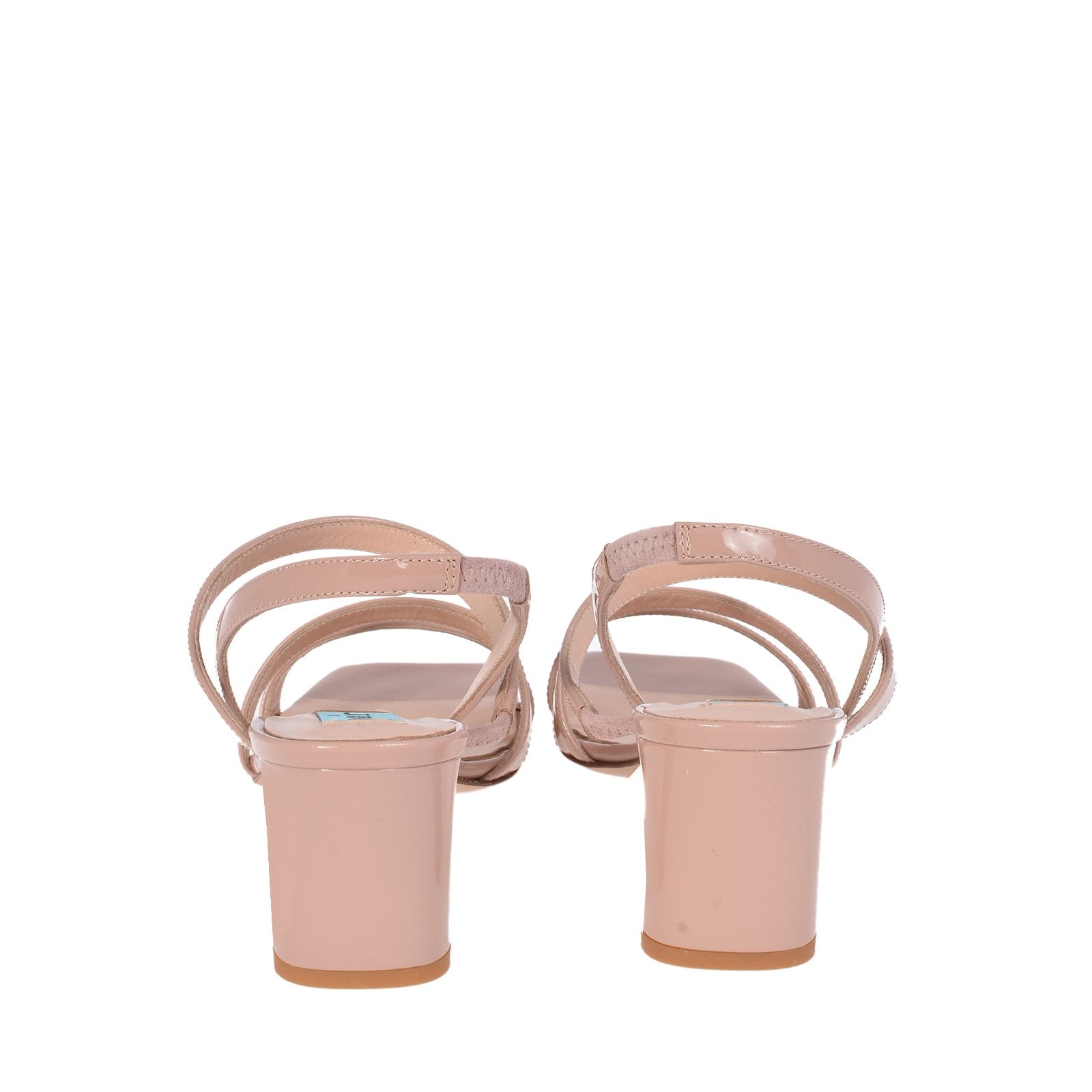 String Patent Beige Heeled Sandals SAN/057 - 5