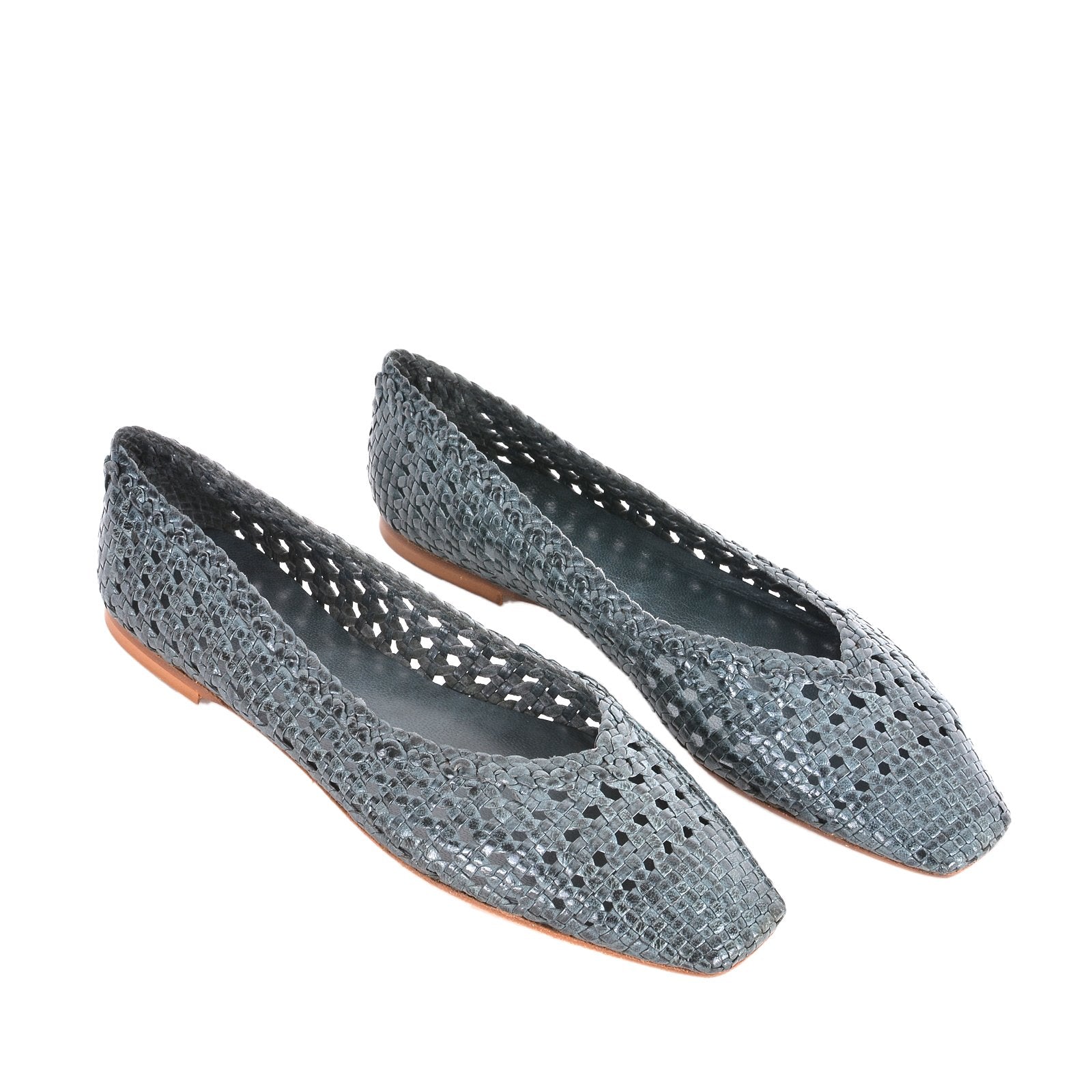 Corfu Jeans Braided Flats GOAT-JEANS - 3