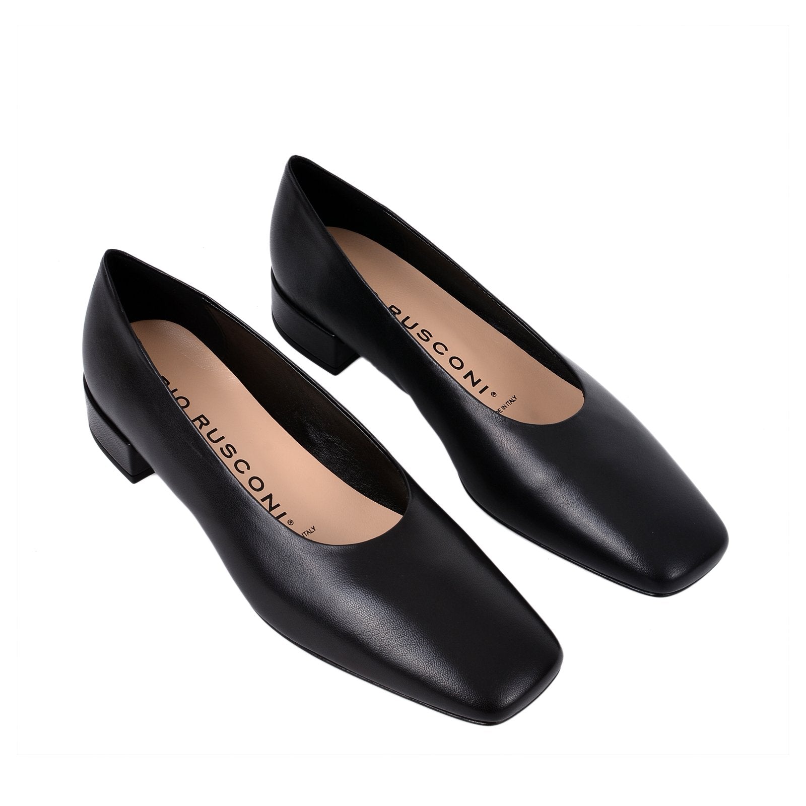 Bit Leather Black Flats F-5533-NERO - 2