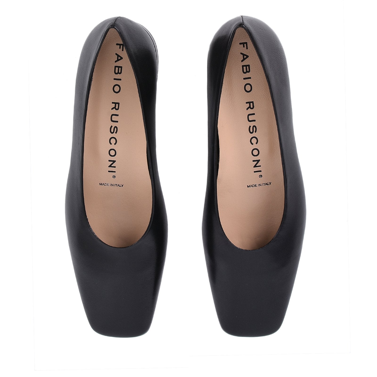 Bit Leather Black Flats F-5533-NERO - 3