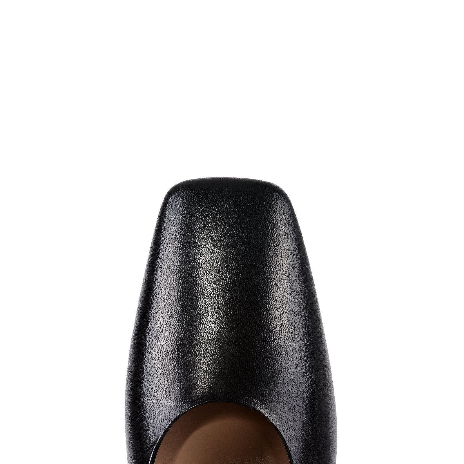 Bit Leather Black Flats F-5533-NERO - 4