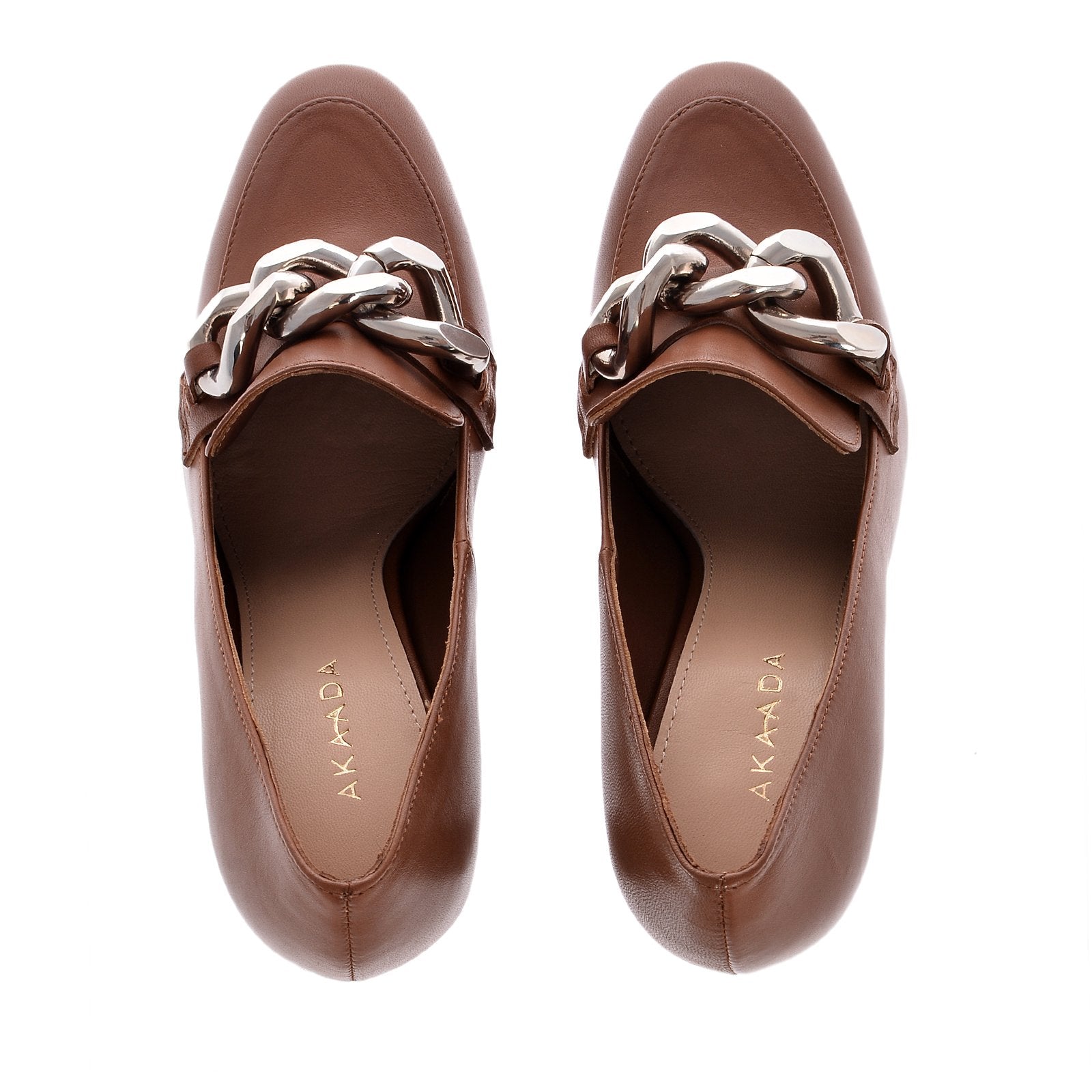 Mai Cognac Leather Shoes Heels 1240_TEQUILA CUOIO - 5