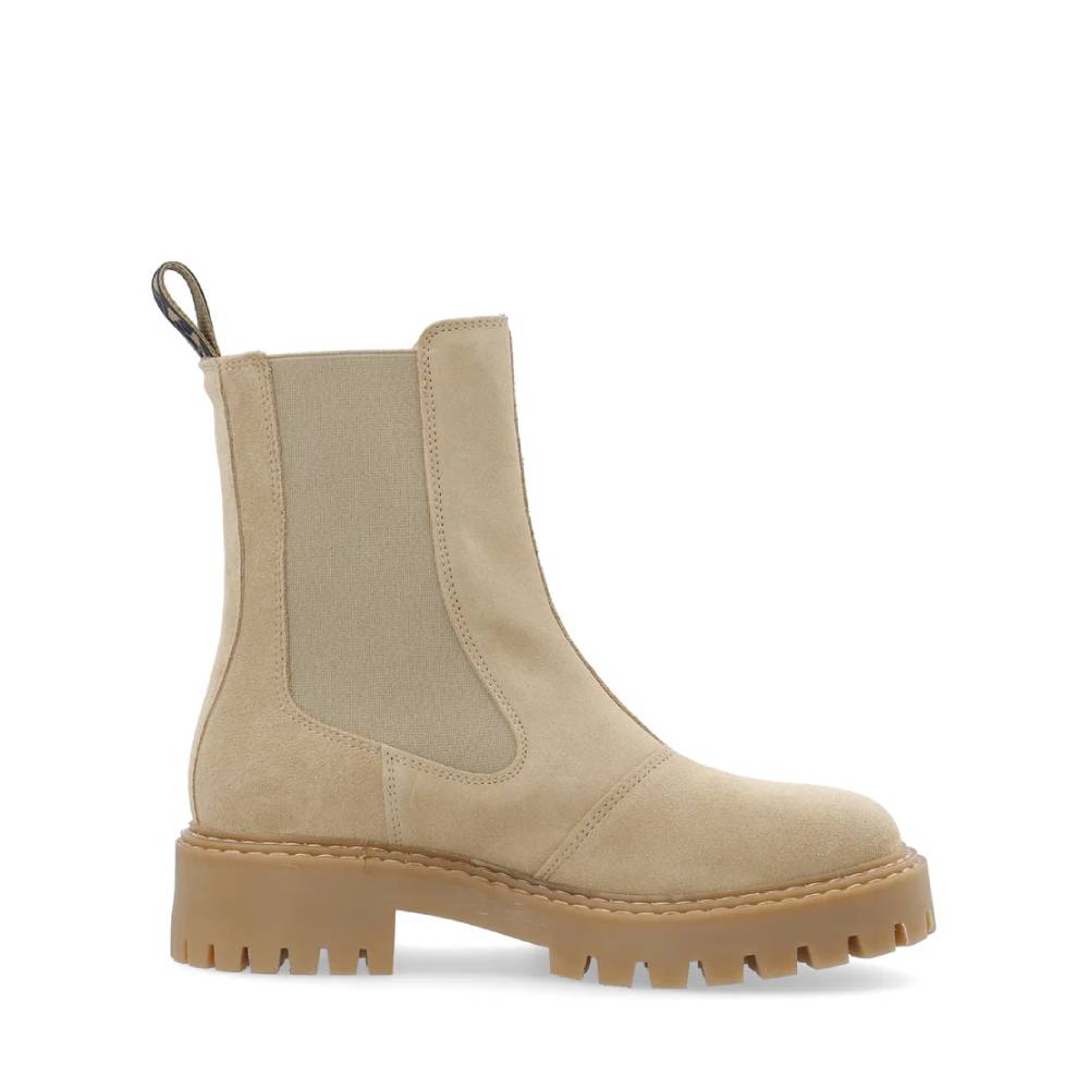 Demmi Beige Suede Chelsea Boots Boots