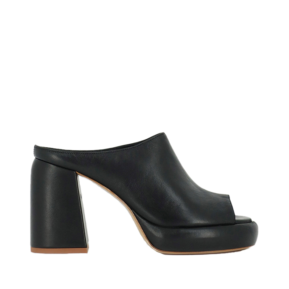Doria Black Platform Mules E-2323-DORIABLACK - 1
