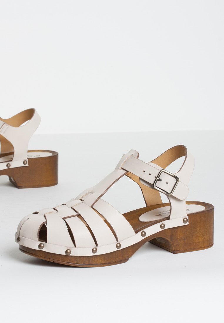 Emmi Milk Leather Clogs EMMI-MILK - 8
