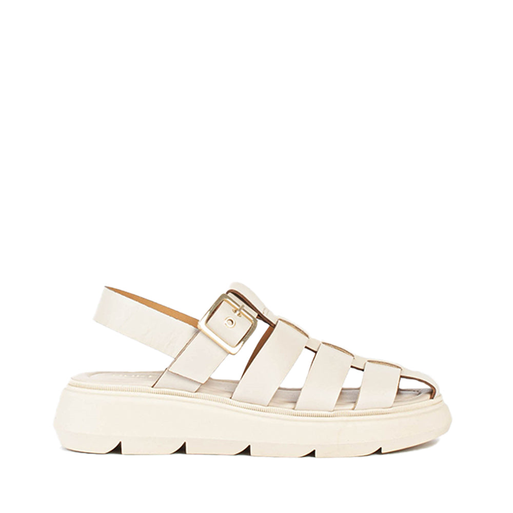 Elisa Beige Leather Chunky Sandals ELISA-BEIGE - 1