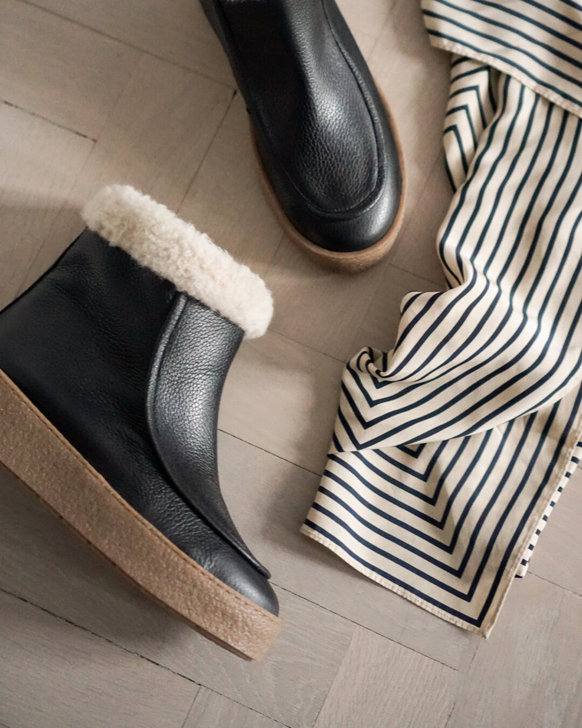 Simone Black Leather Winter Boots 22020923601-001 - 5