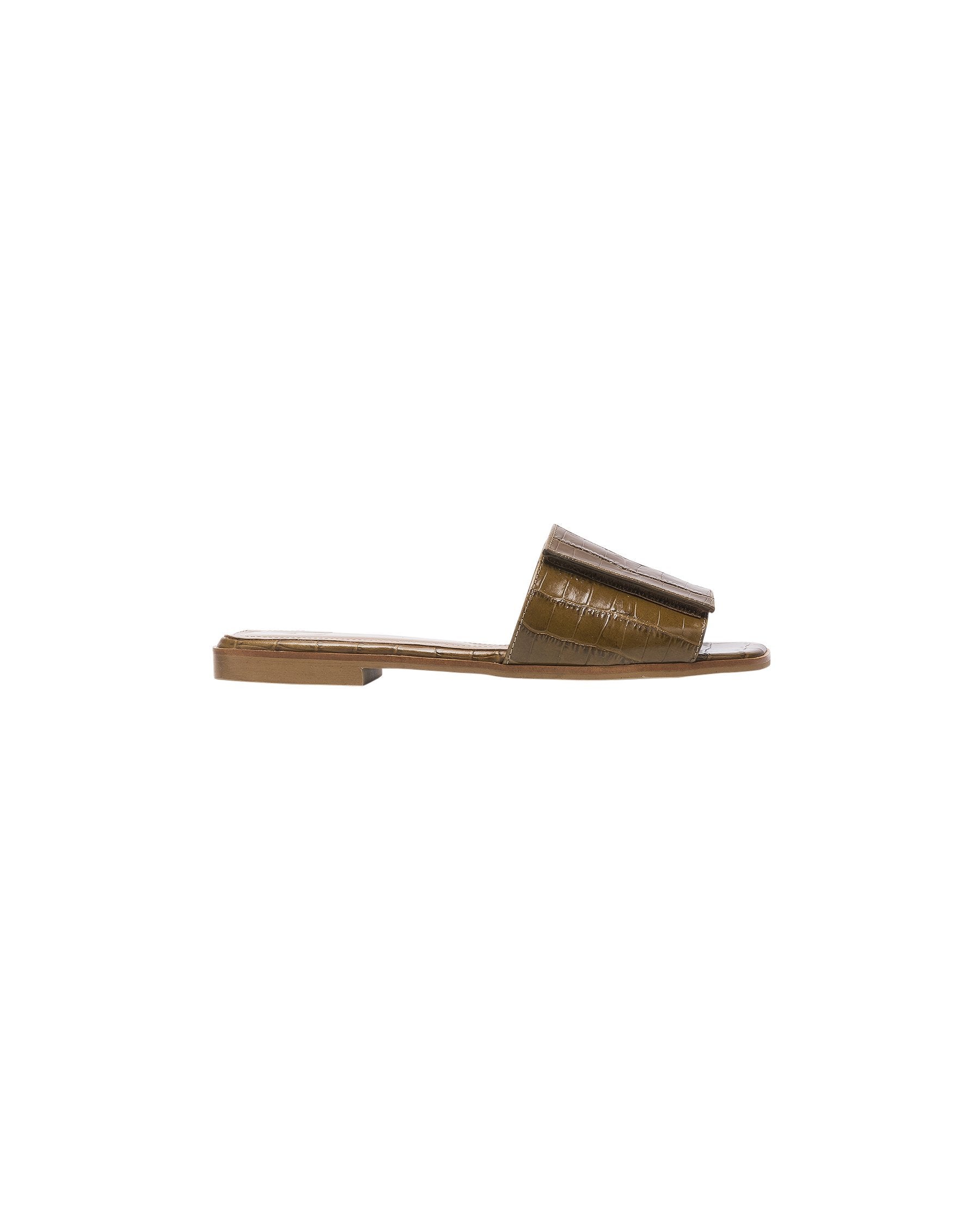 Yola Leather Croco Cognac Flats 20010711917-024 - 5