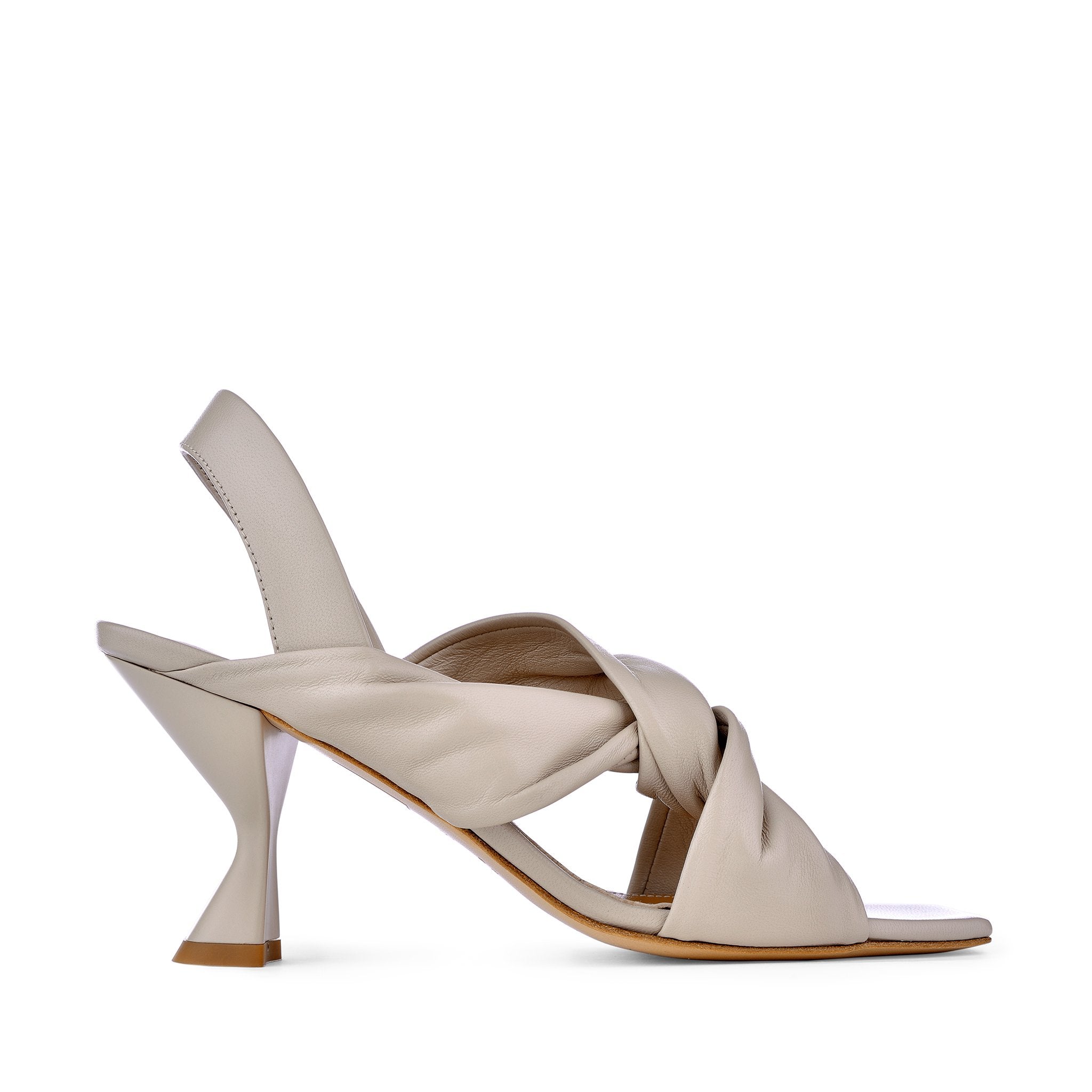 Asami Nude Beige Soft Nappa Sandals 9107-02 - 1