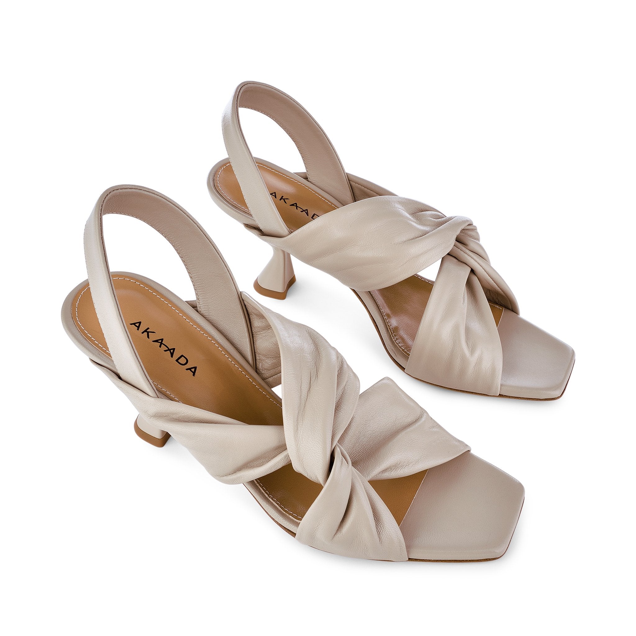 Asami Nude Beige Soft Nappa Sandals 9107-02 - 5